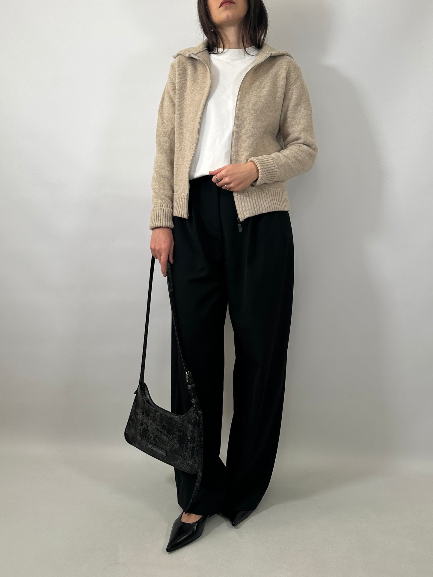 Soft Lambswool Zip Cardigan