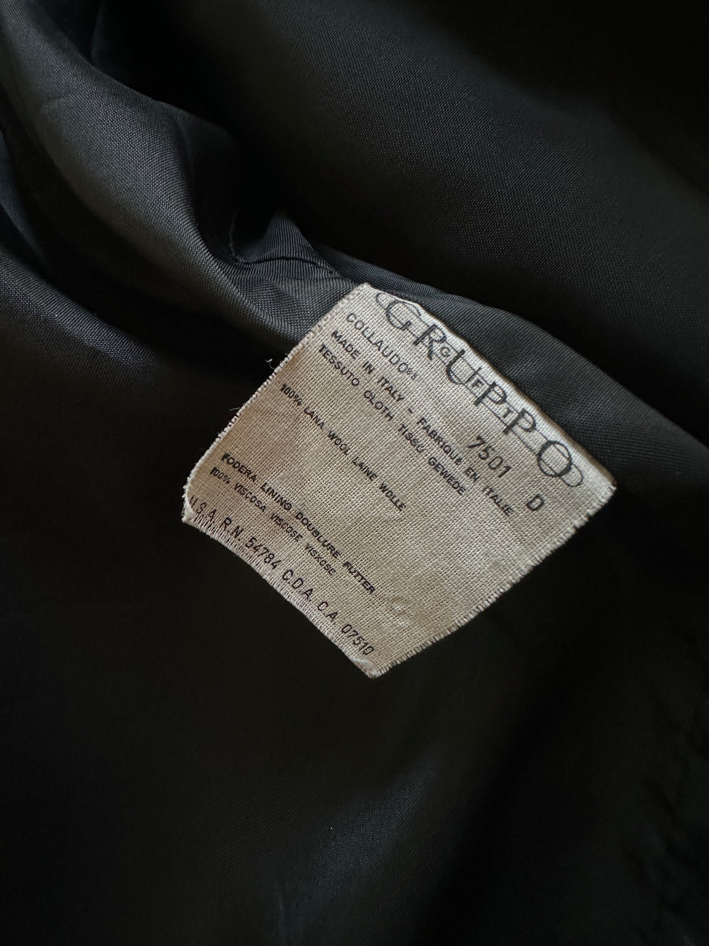 Vintage Black Wool Coat Carisma by Valentino