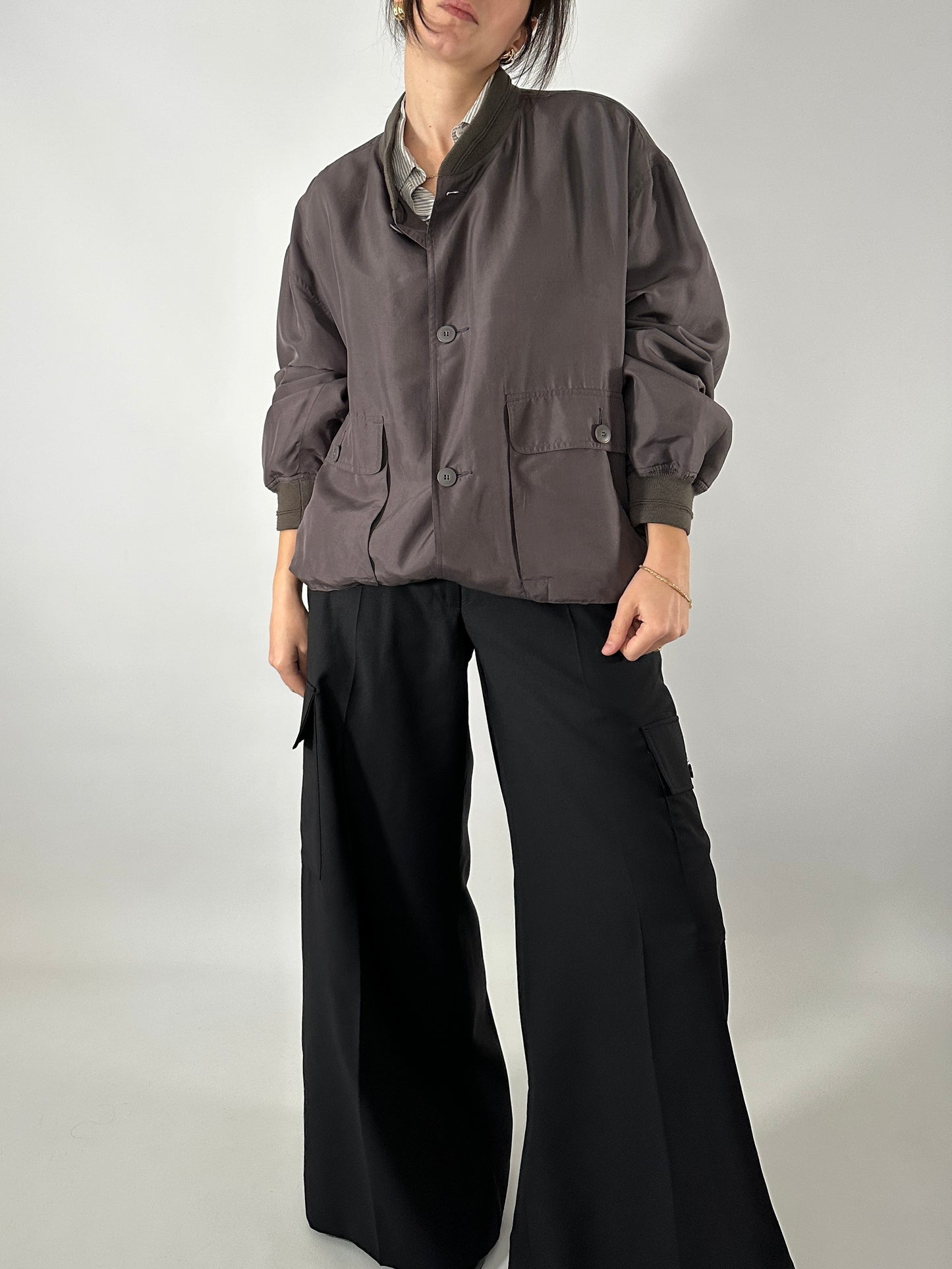 Vintage bomber jacket in silk