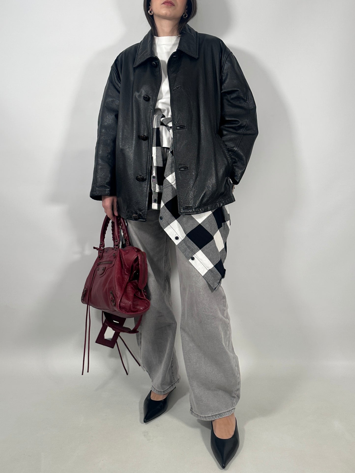 Vintage Oversized Leather Jacket