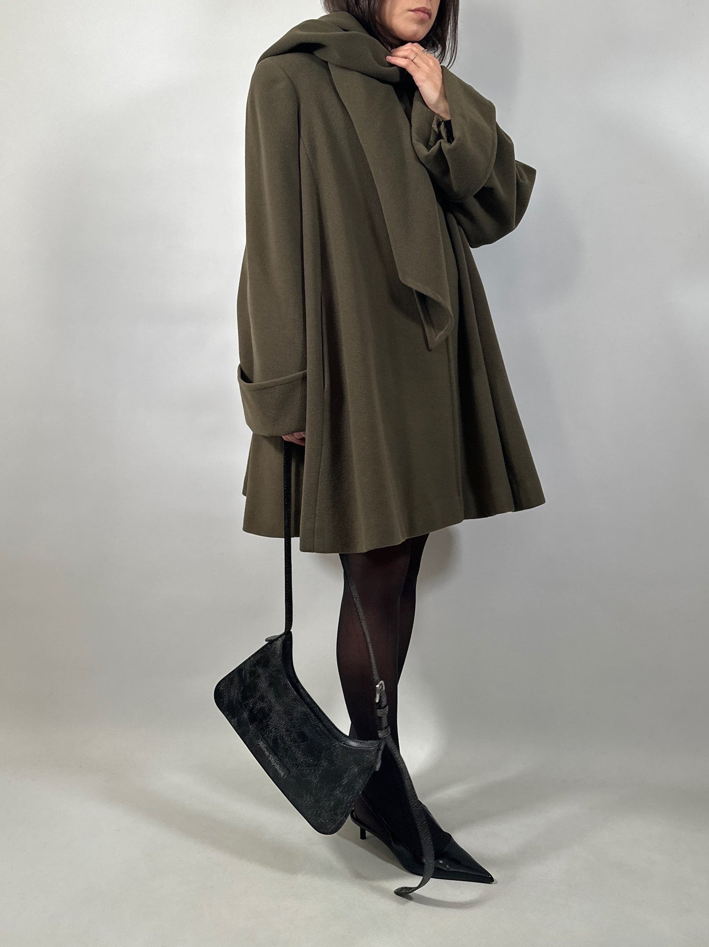 Vintage Wool & Cashmere Scarf Coat