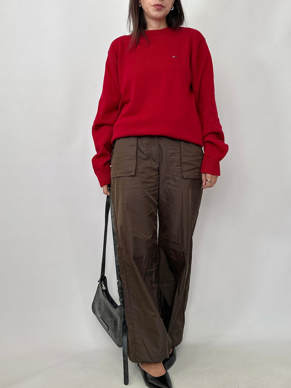 Tommy Hilfiger Red Cotton Sweater