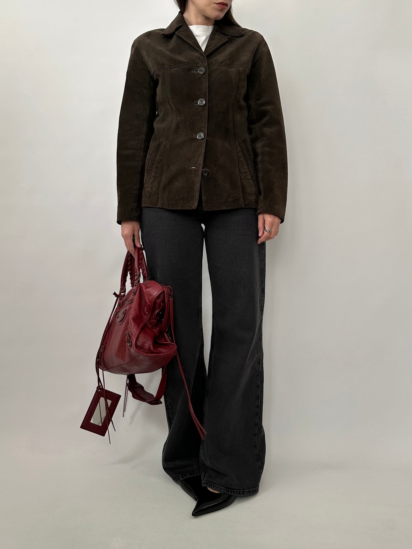 Slim Fit Brown Suede Leather Jacket