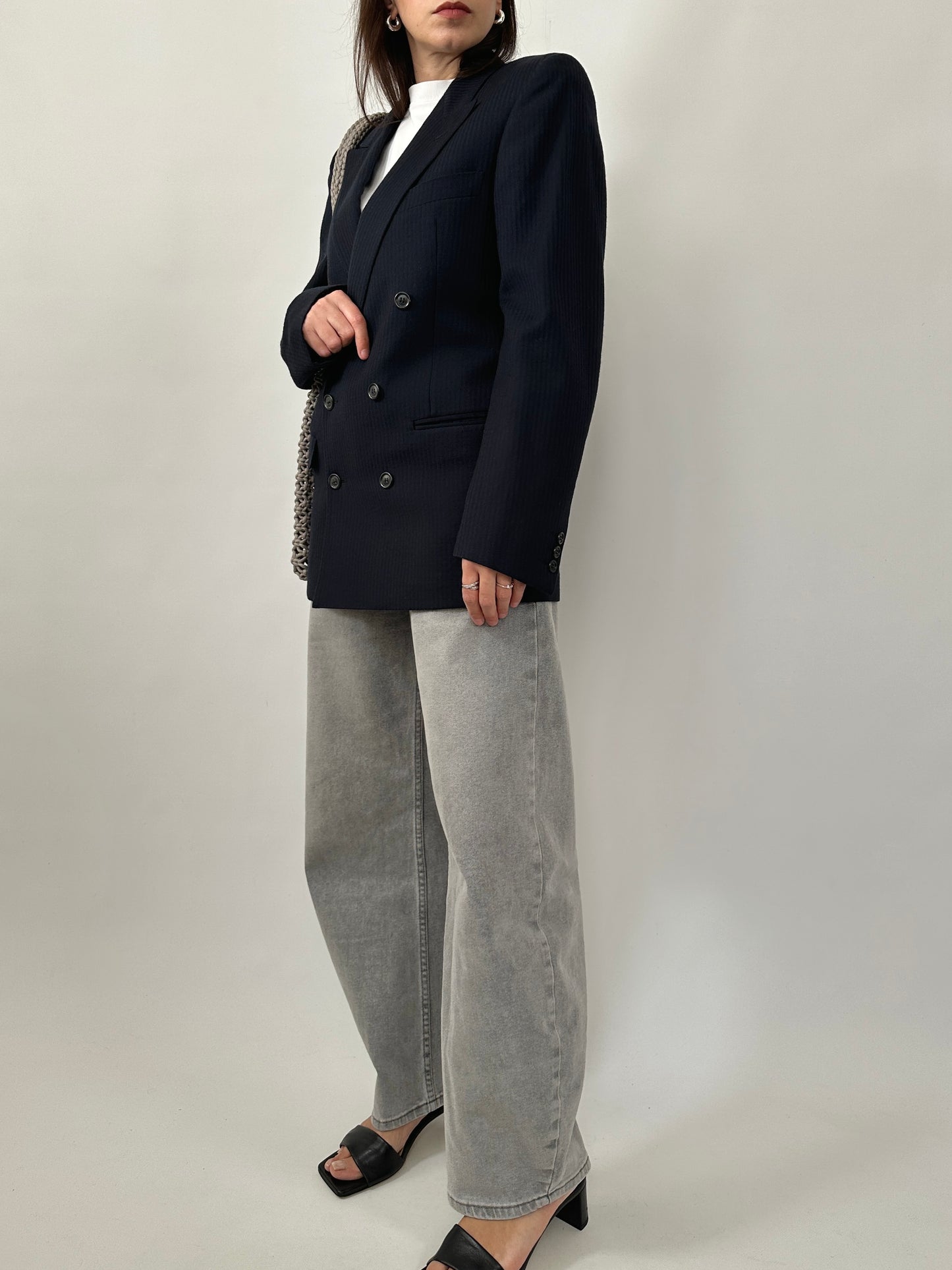 Timeless Tailored Pinstripe Blazer