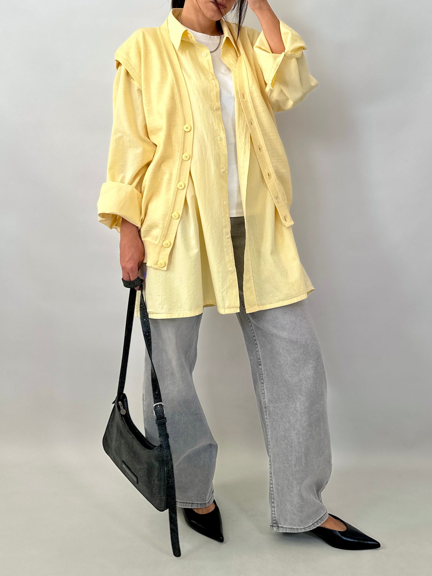 Men yellow classic shirt