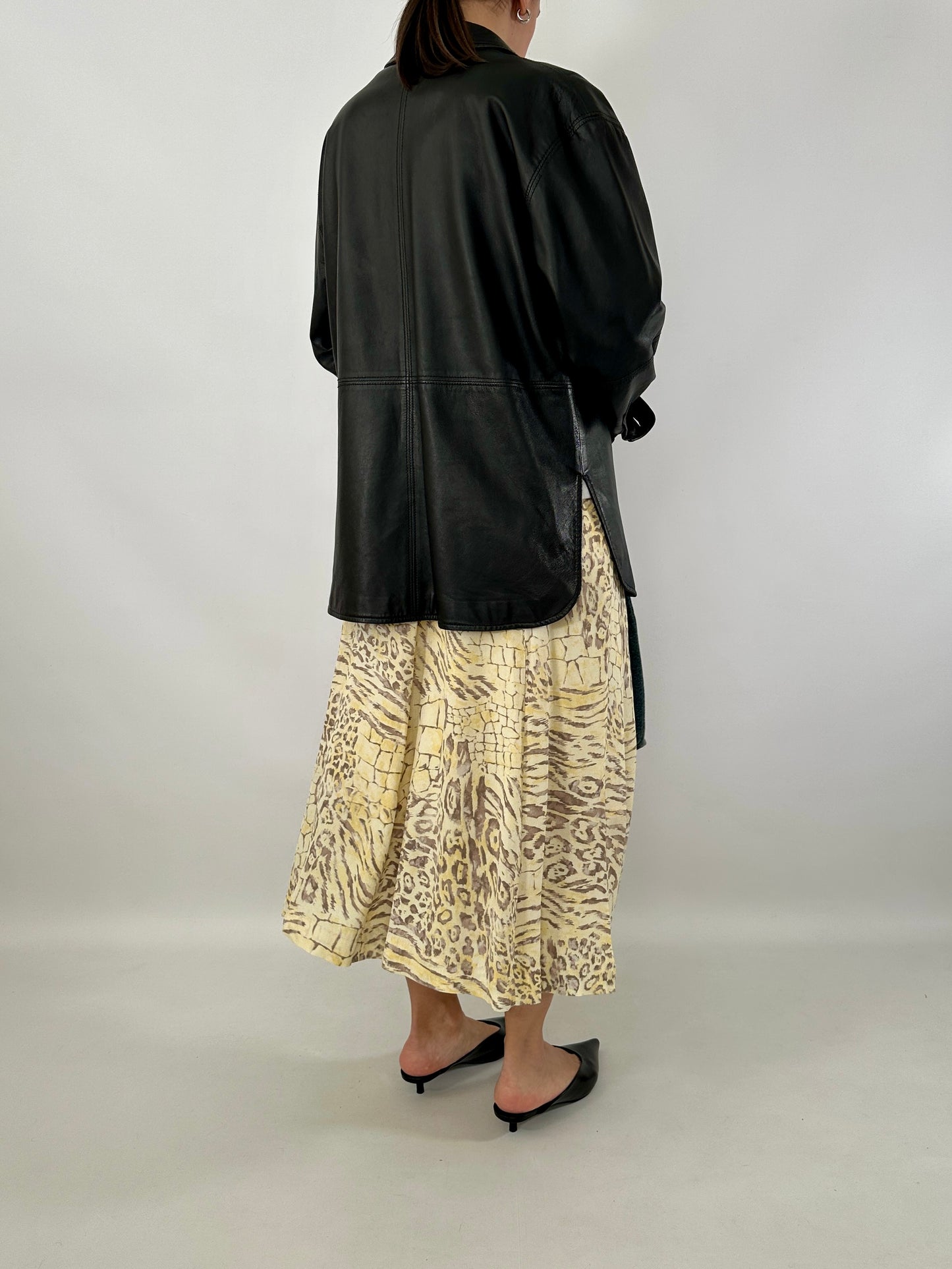 Marella soft leather zipped jacket