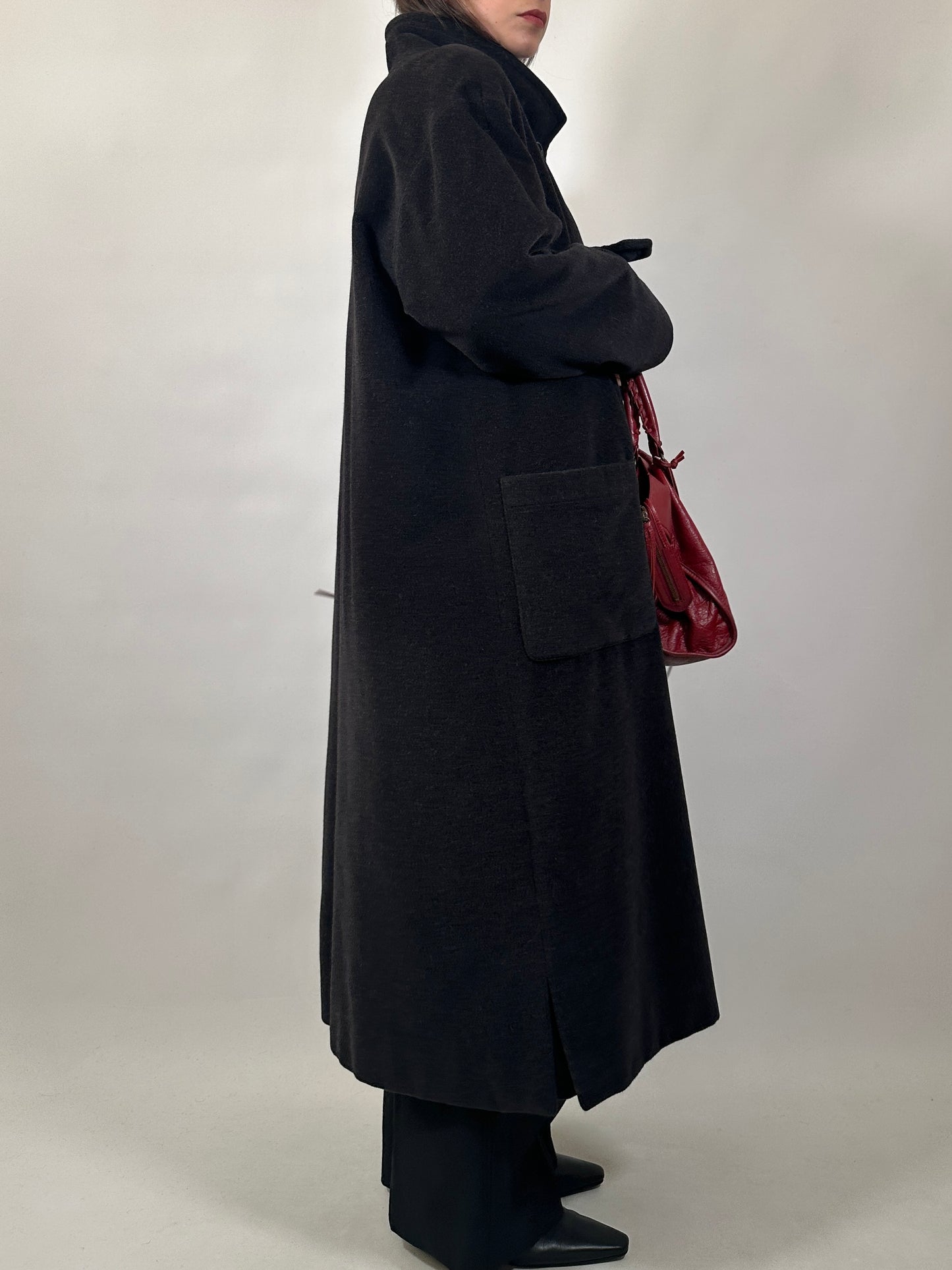 Oversized Vintage Funnel Neck Coat