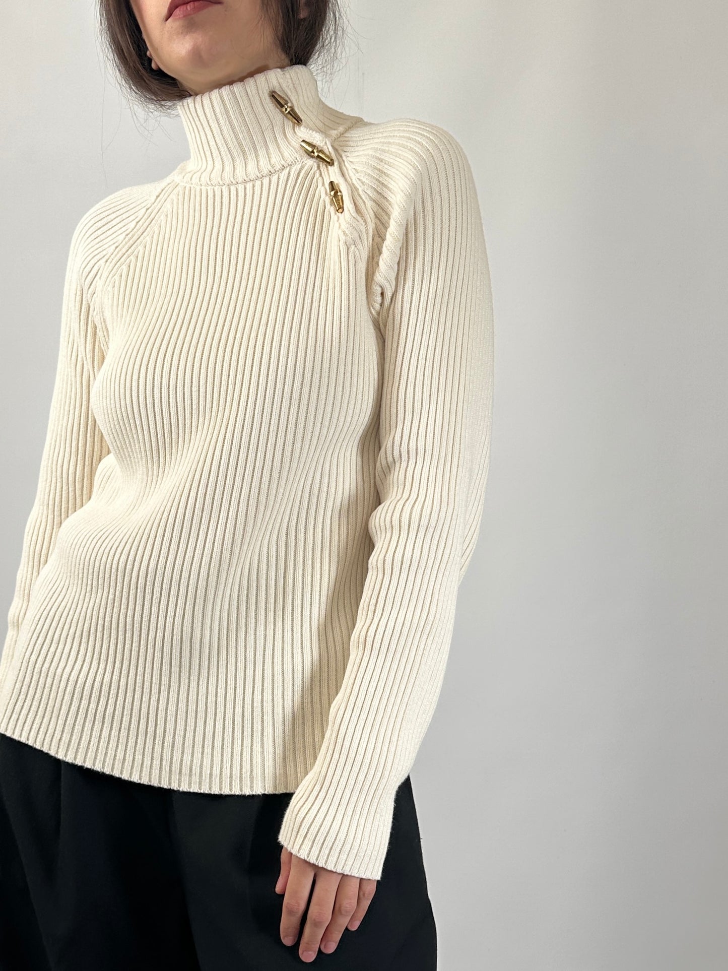 Pure Cotton Ribbed Sweater by Ralph Lauren