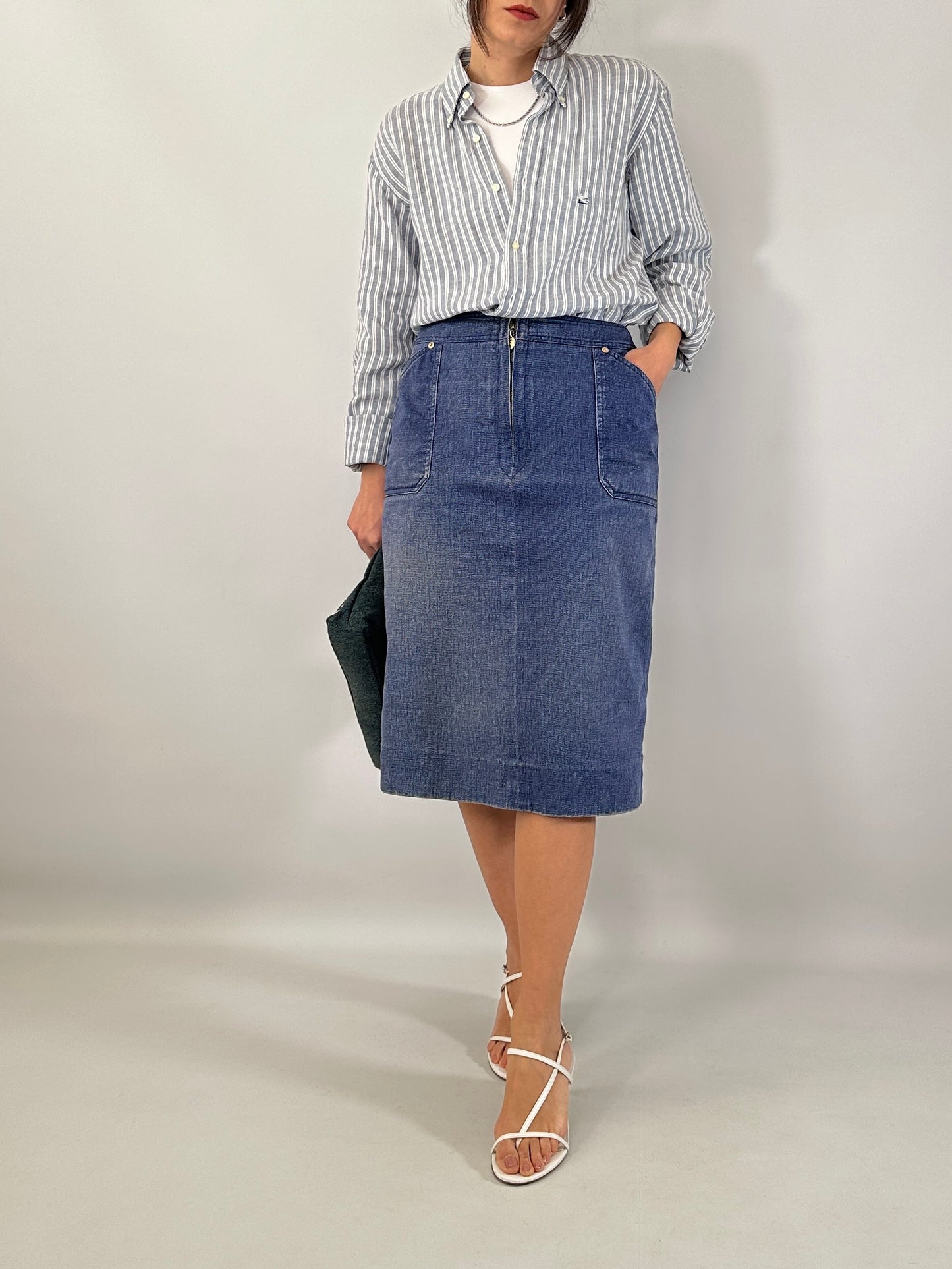 Vintage Celine denim skirt