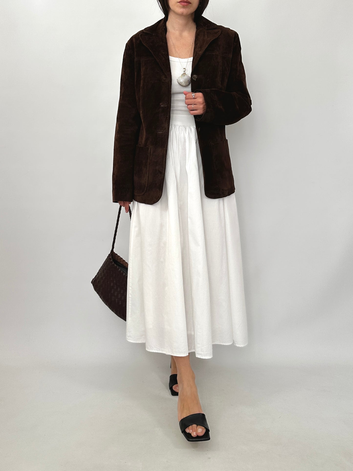 Chocolate Brown Suede Leather Jacket