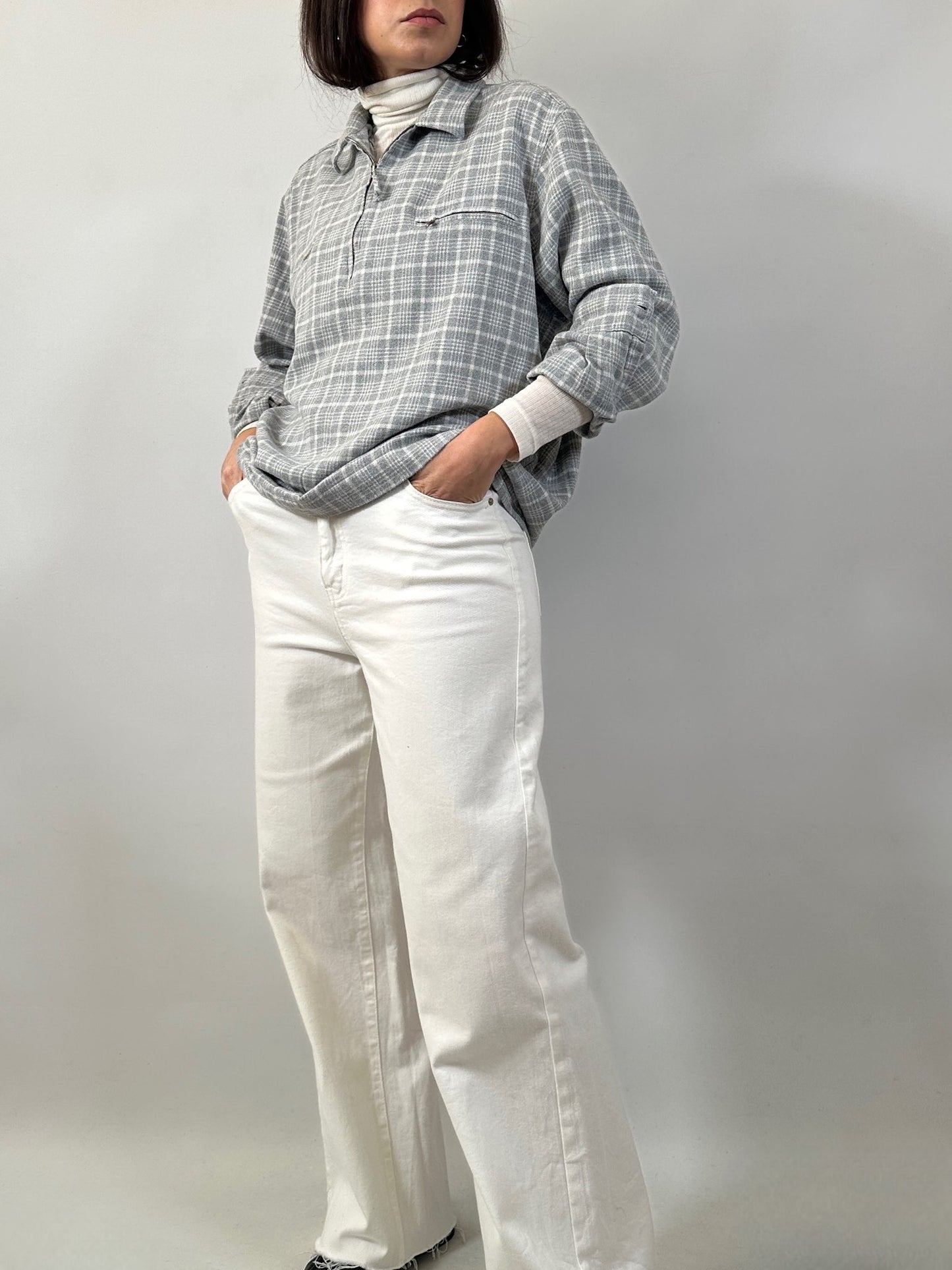 Vintage Marella Flannel Half Zip Shirt