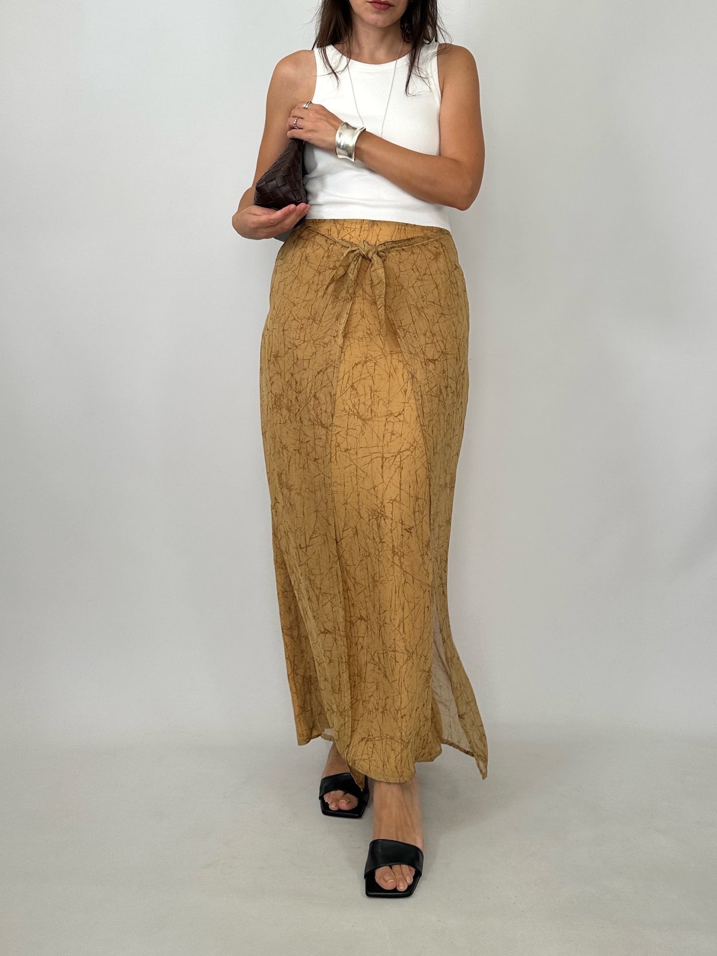 Marella Silk Overlay Maxi Skirt