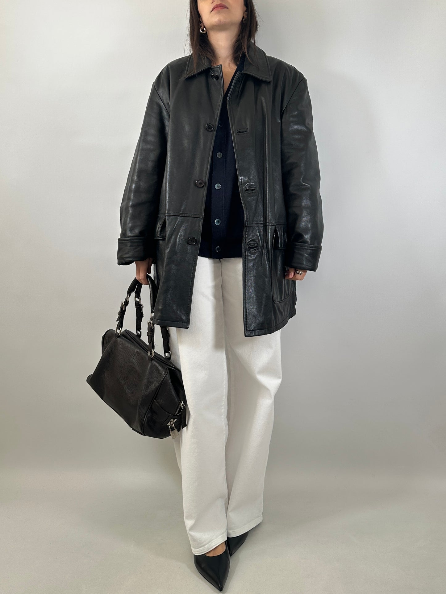 Soft Leather Utility Jacket