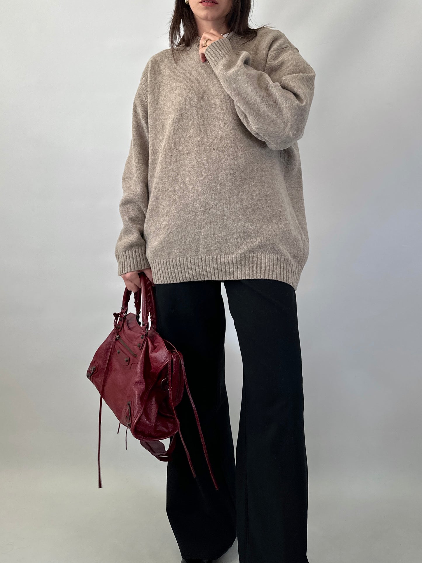 Pure wool oversized sweater