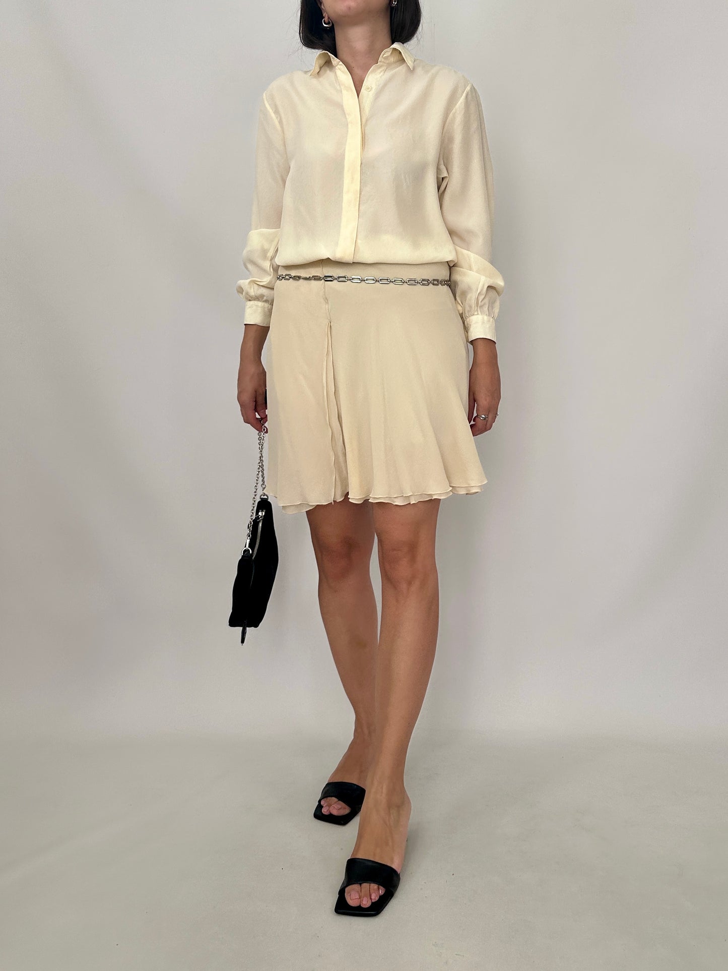 Vintage Silk Mini Skirt