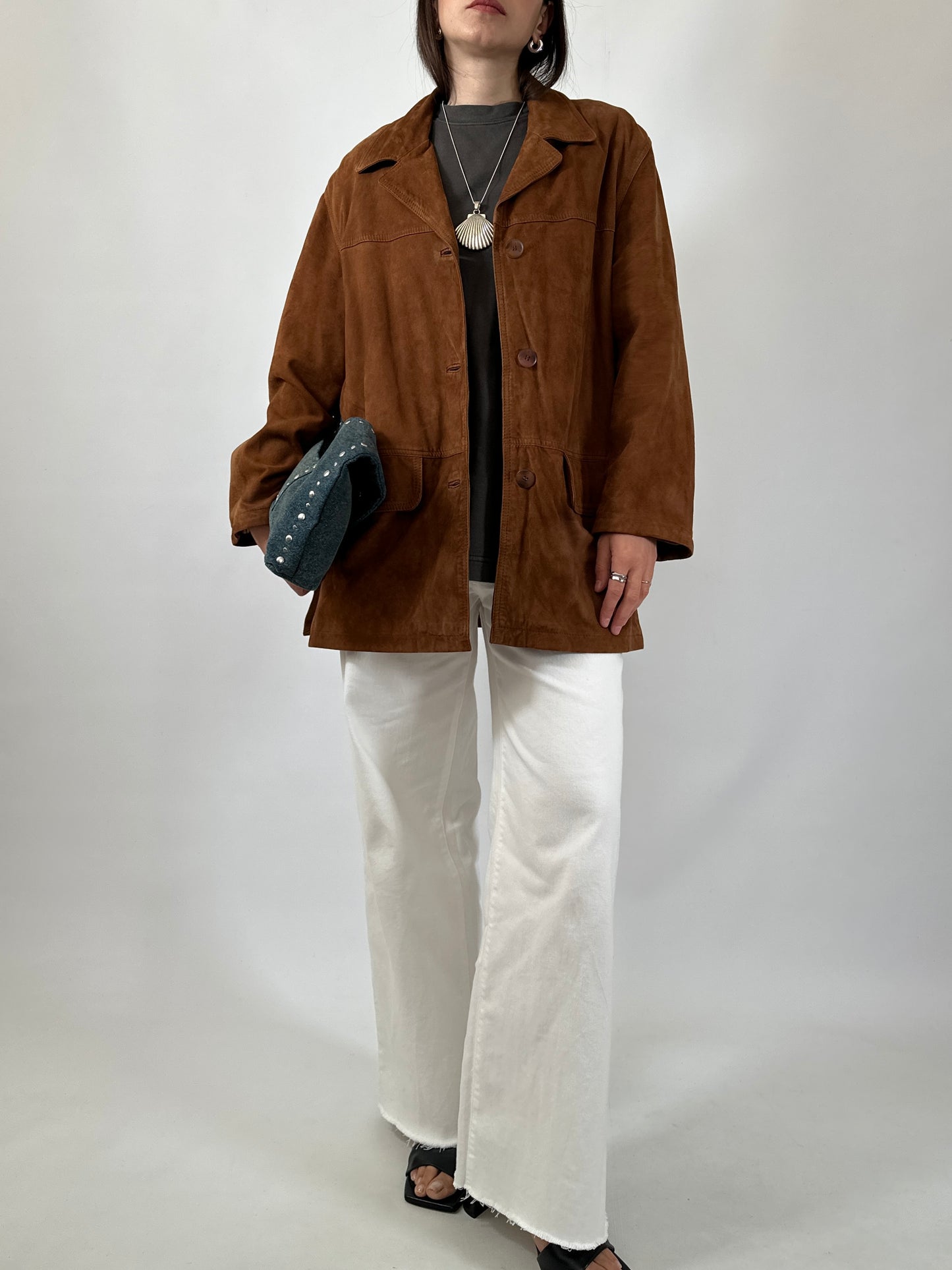 Suede Leather Relaxed Fit Jacket