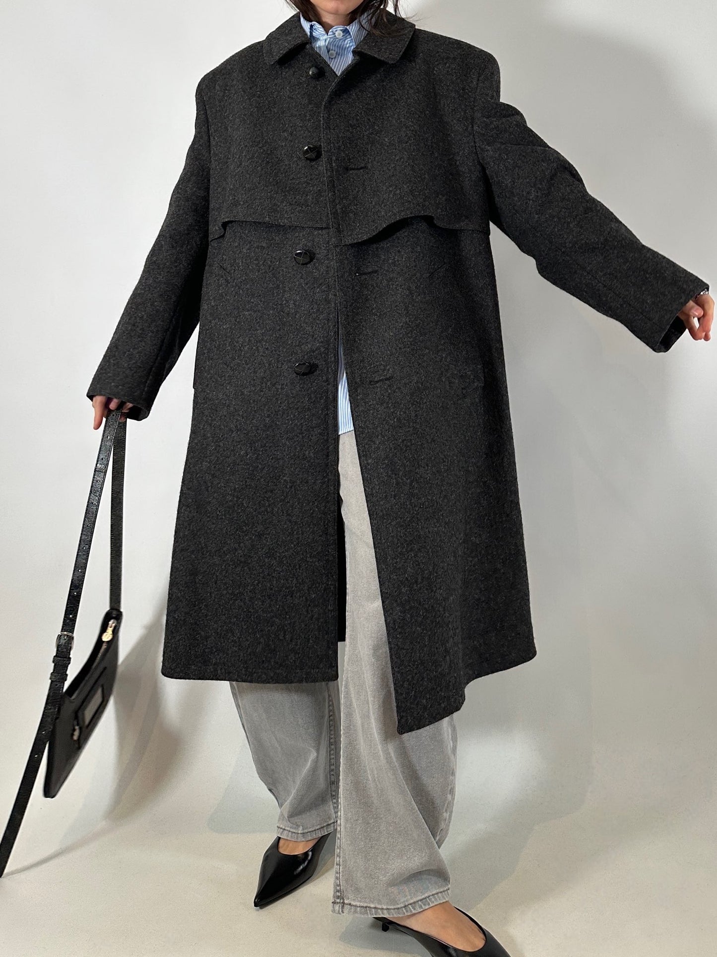 Vintage gray Loden coat
