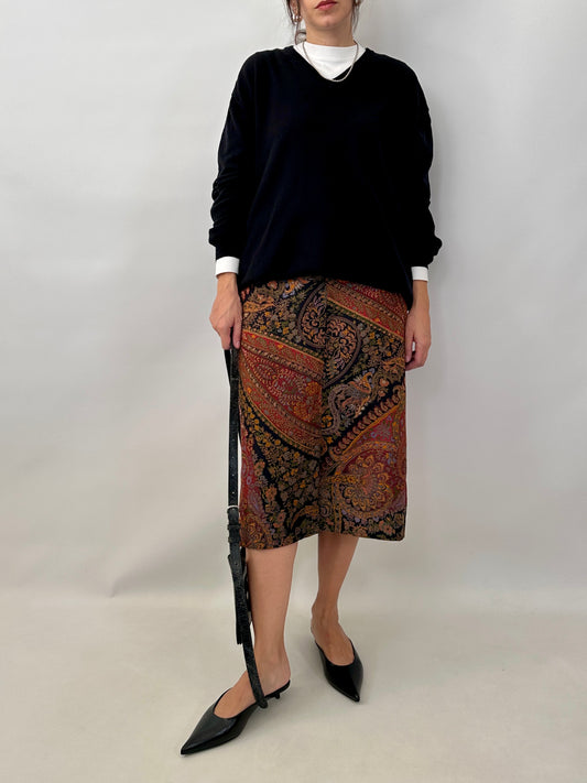 Etro silk and wool pencil skirt