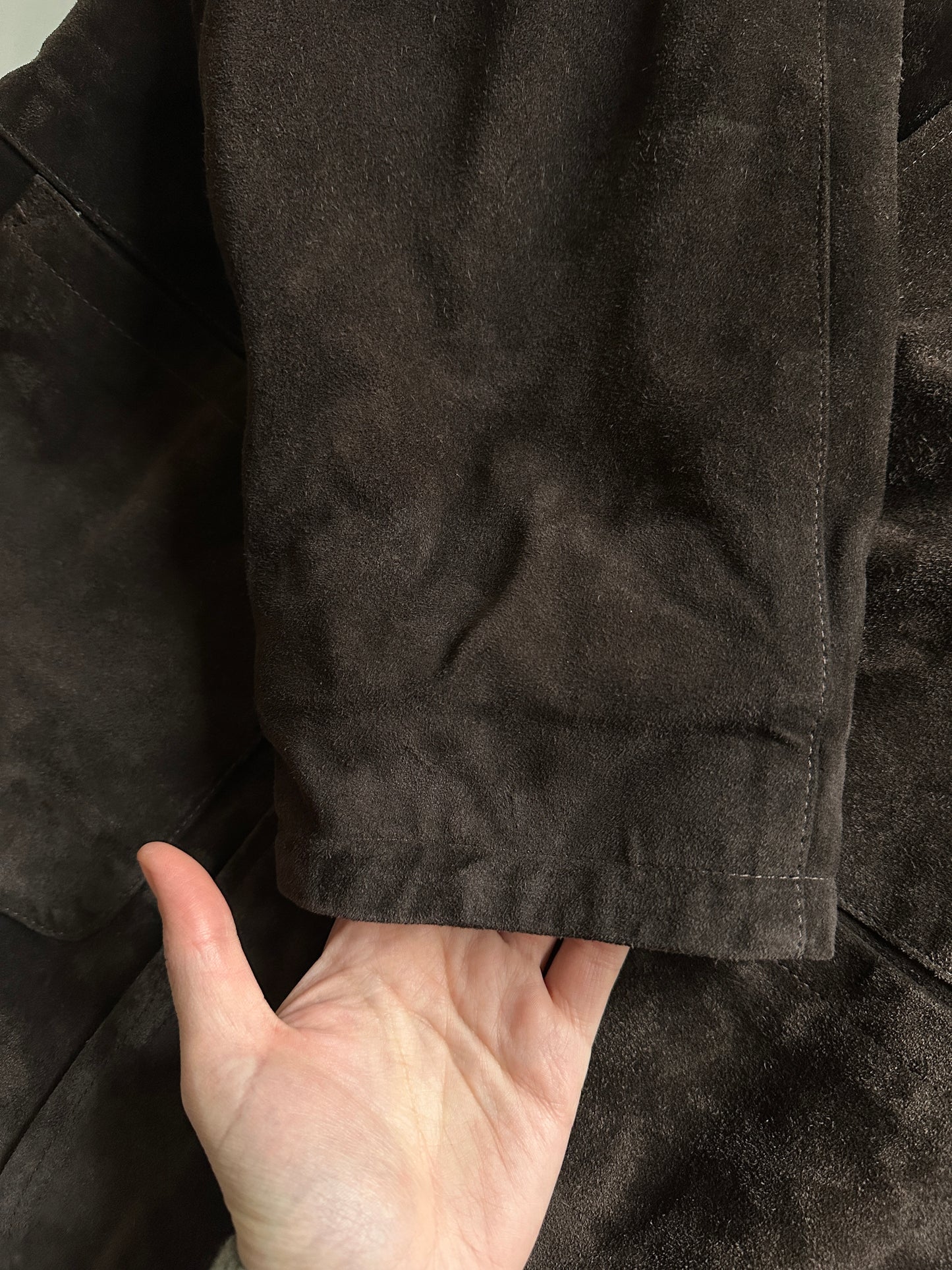 Vintage Suede Button-Up Jacket