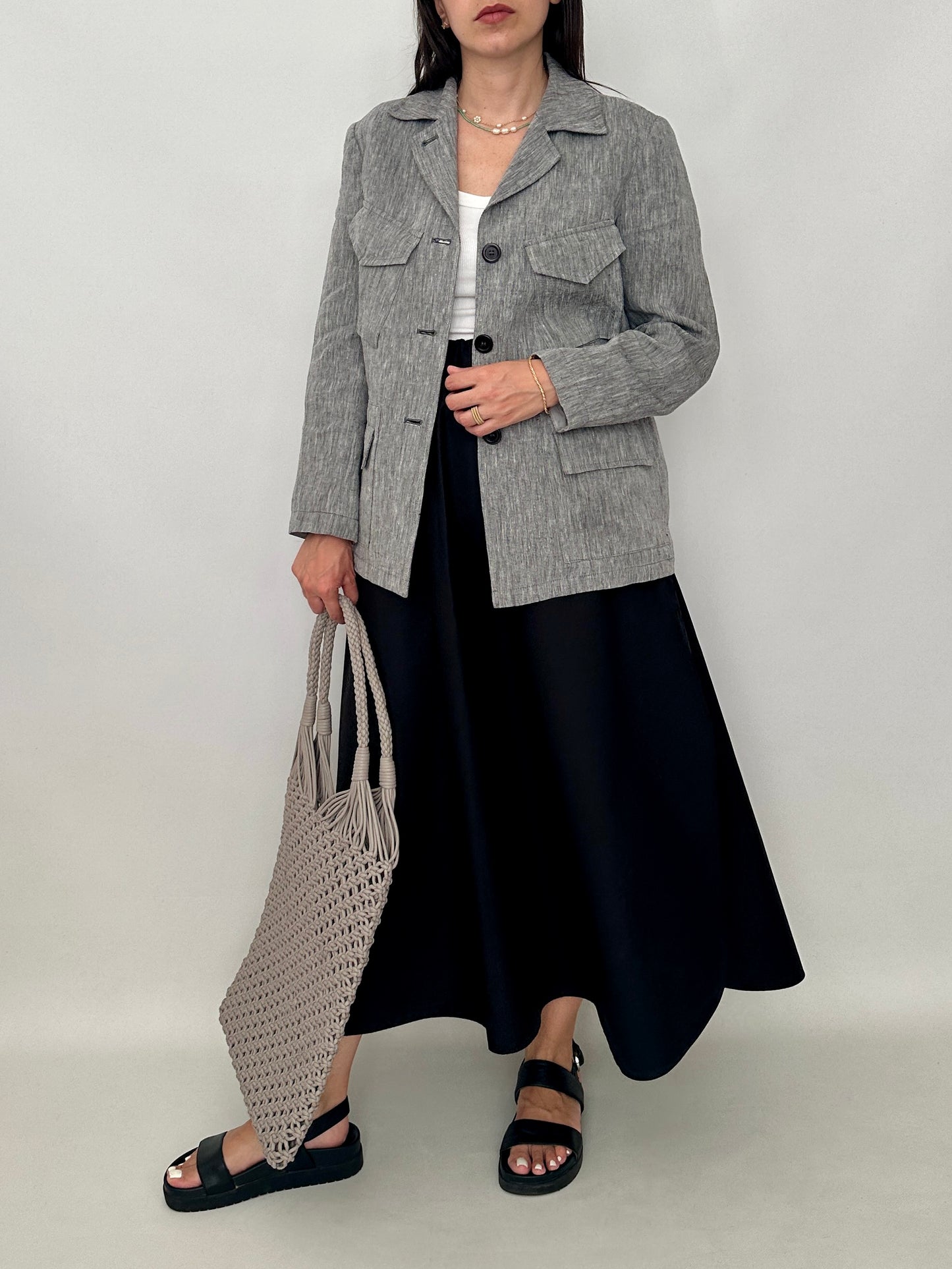 Max Mara pure linen utility jacket