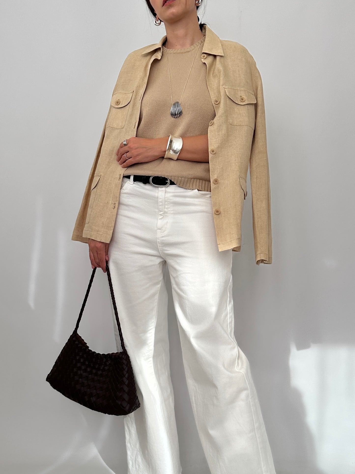 100% Linen Safari Overshirt