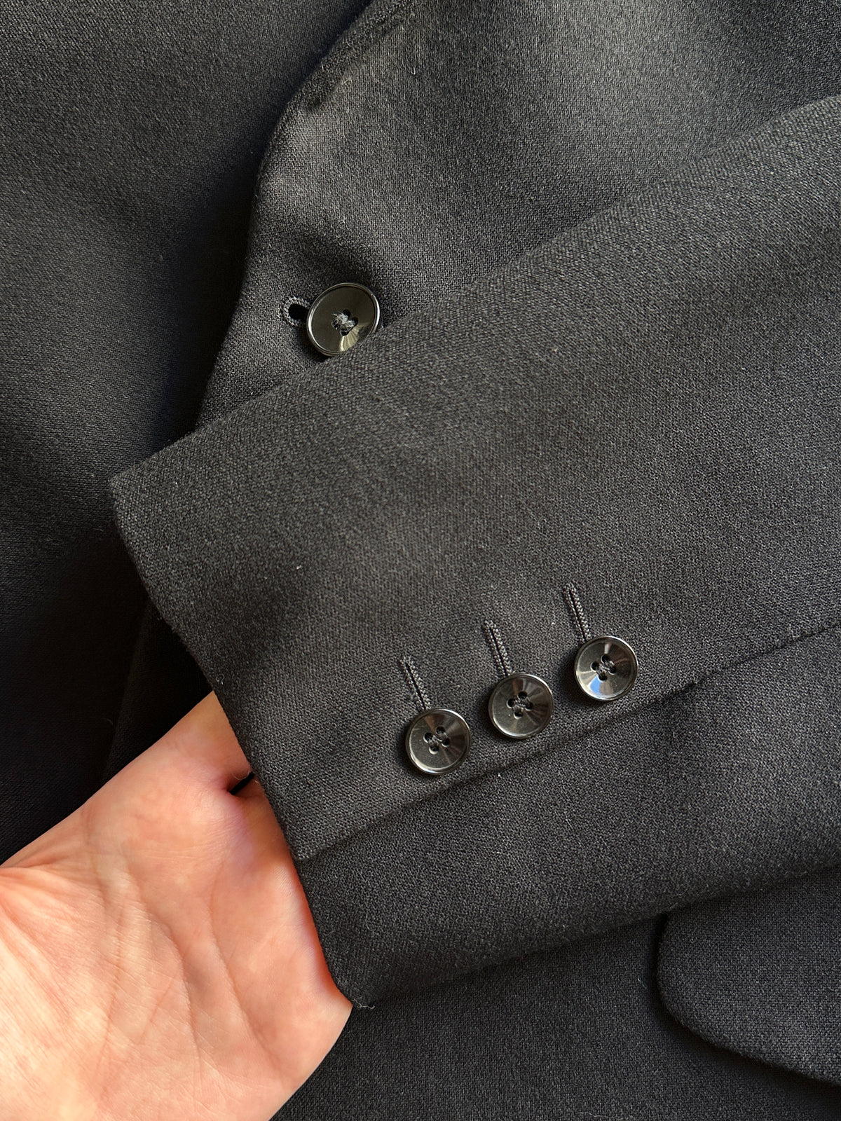 Black Wool Tailored Blazer
