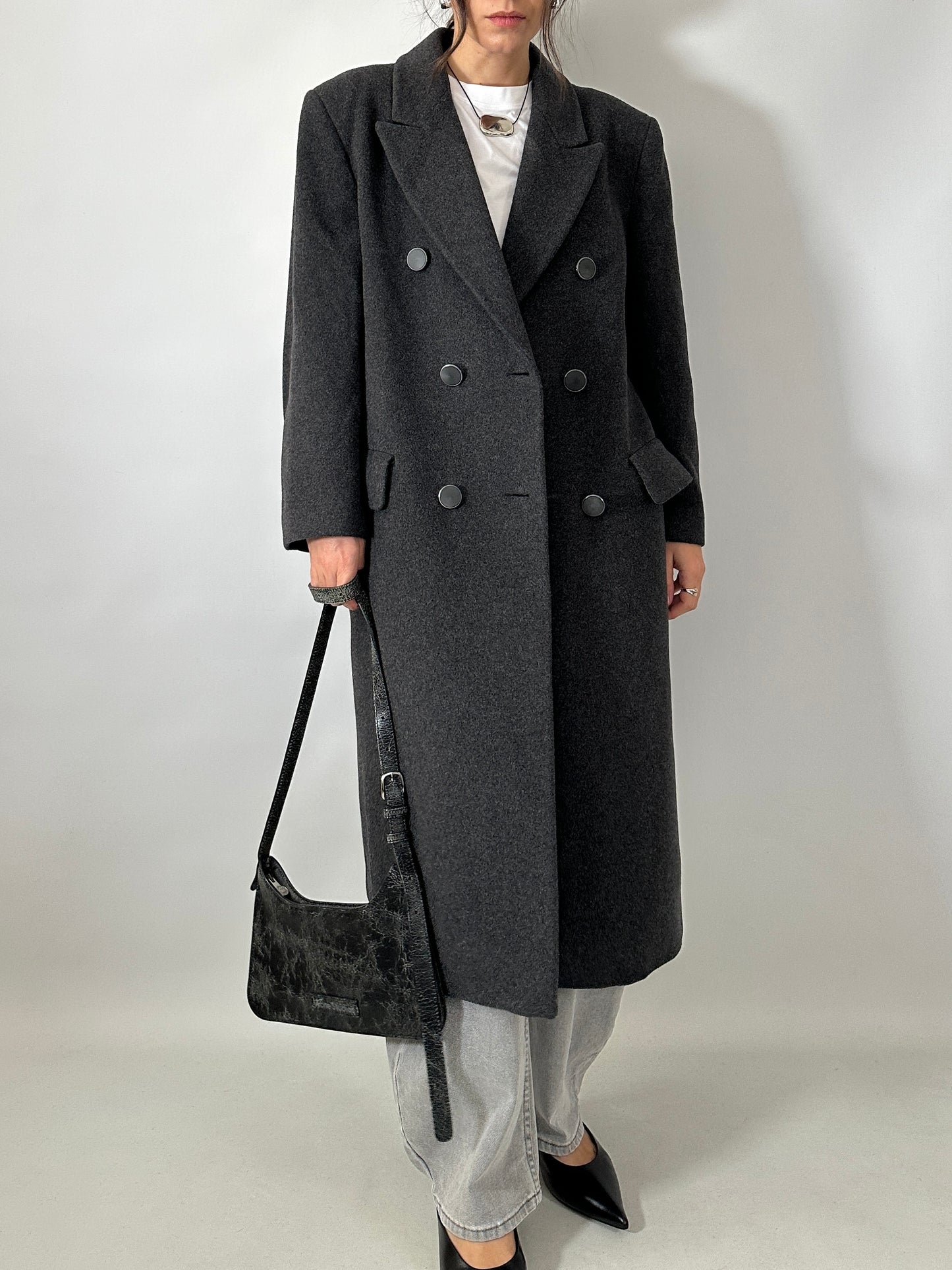 Tailored double-breasted wool coat