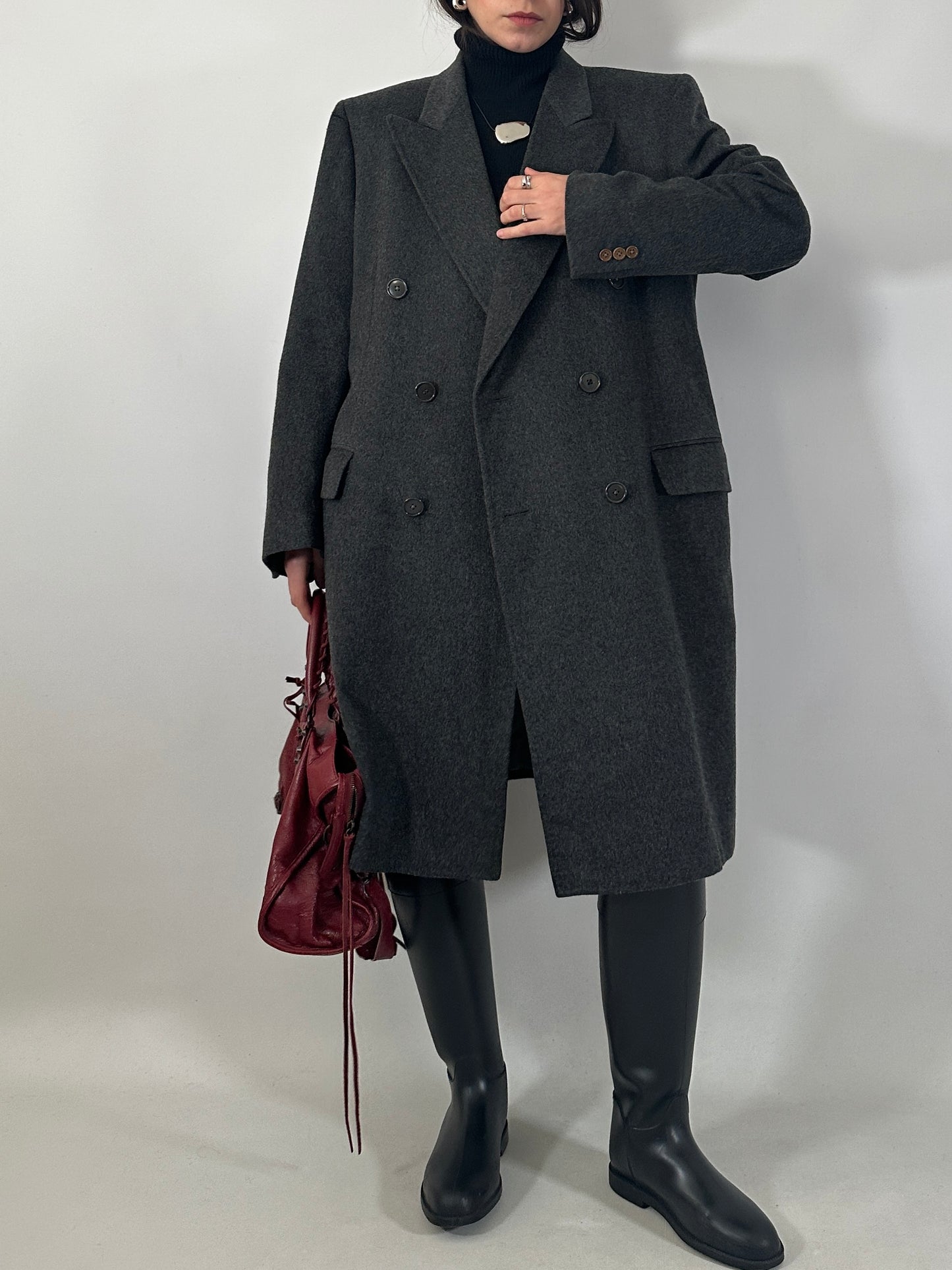 Vintage tailored double-breasted coat