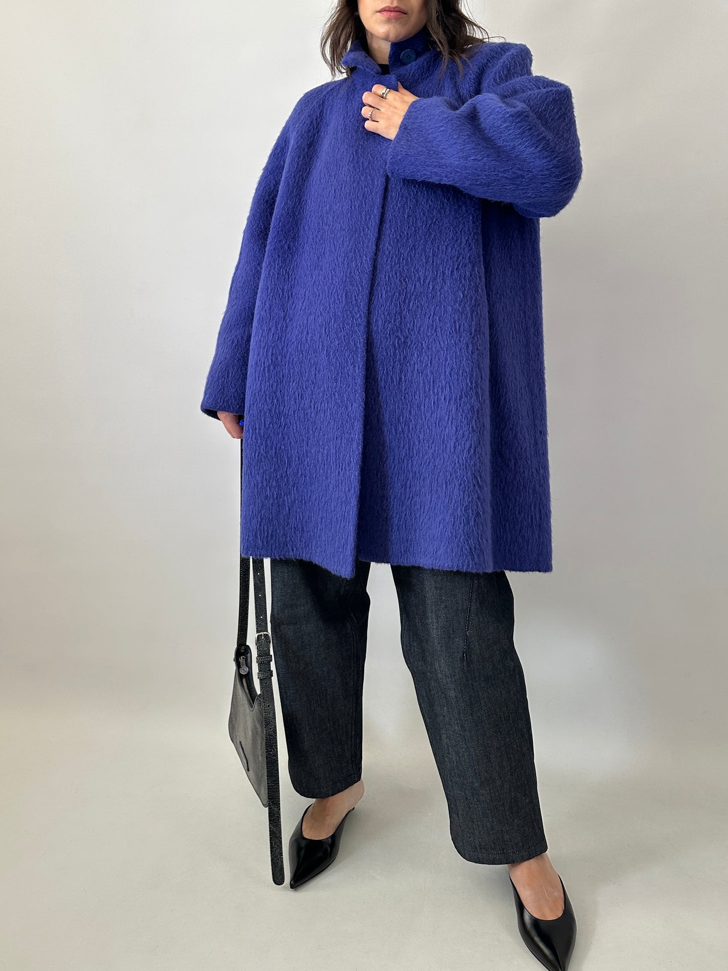 Authentic 1980s Agnona alpaca wool coat