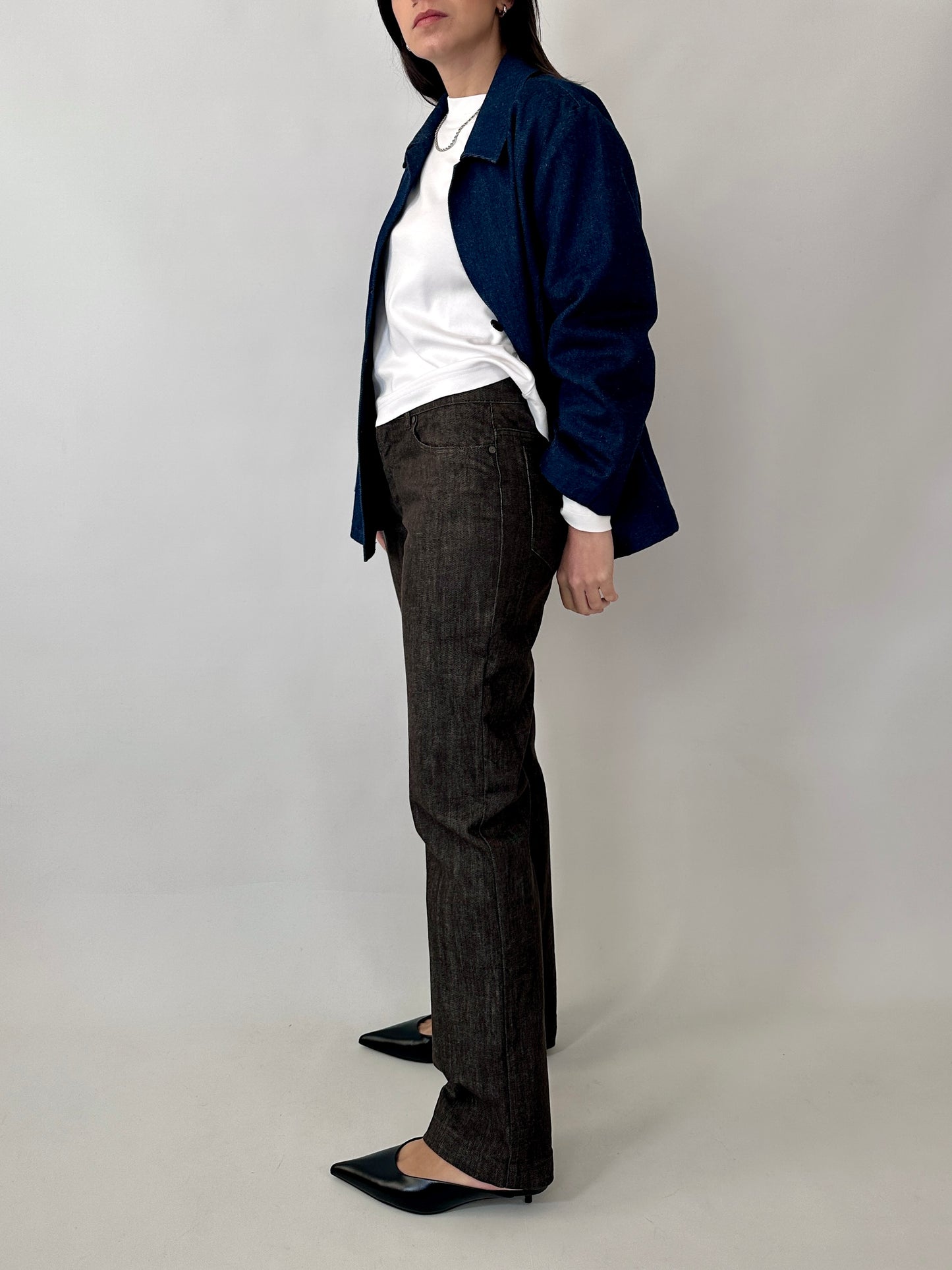 Max Mara chocolate straight jeans