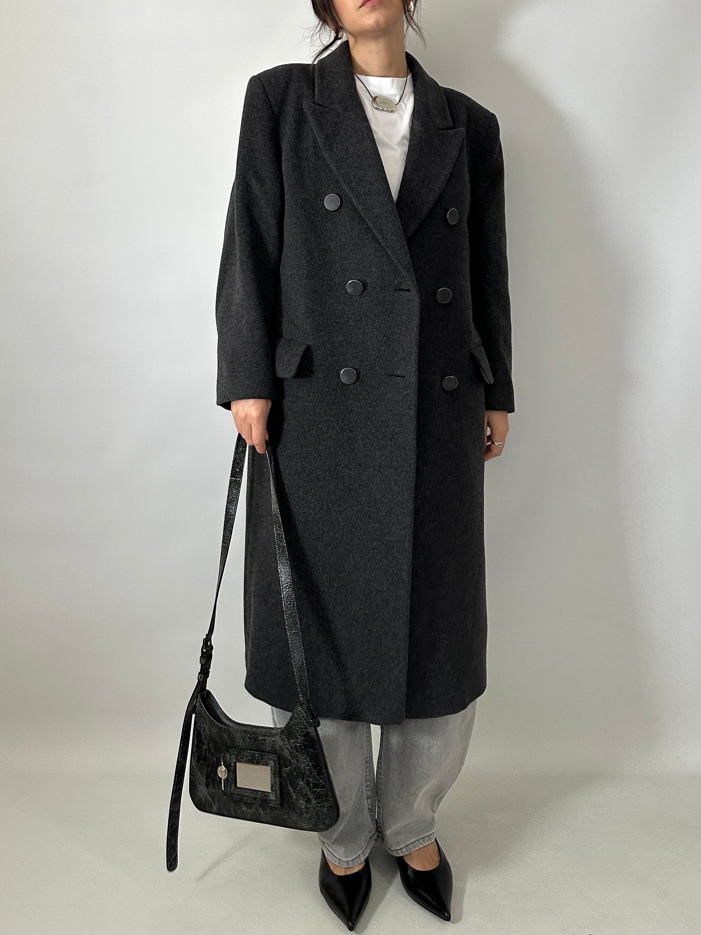 Tailored double-breasted wool coat