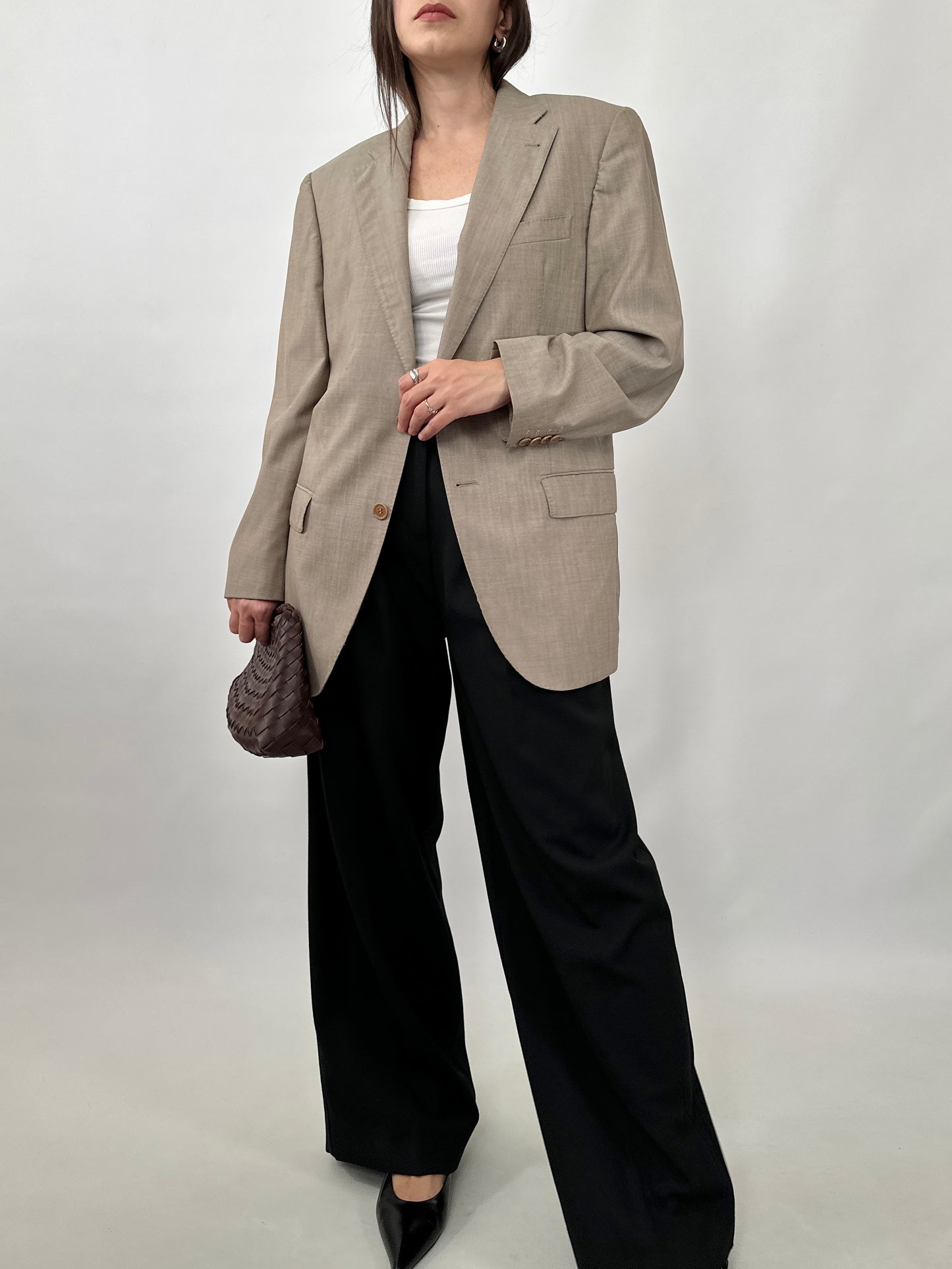 Lightweight Wool Tailored Blazer