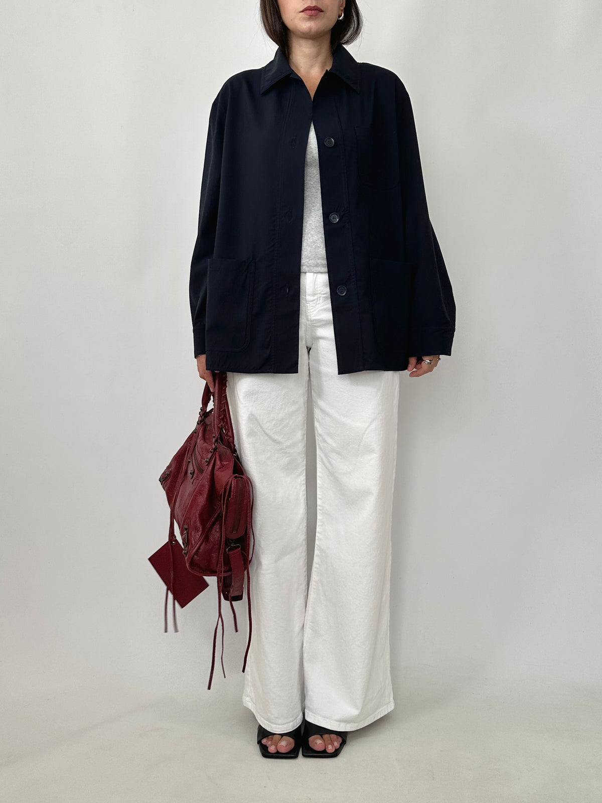 Max Mara Navy Wool Overshirt