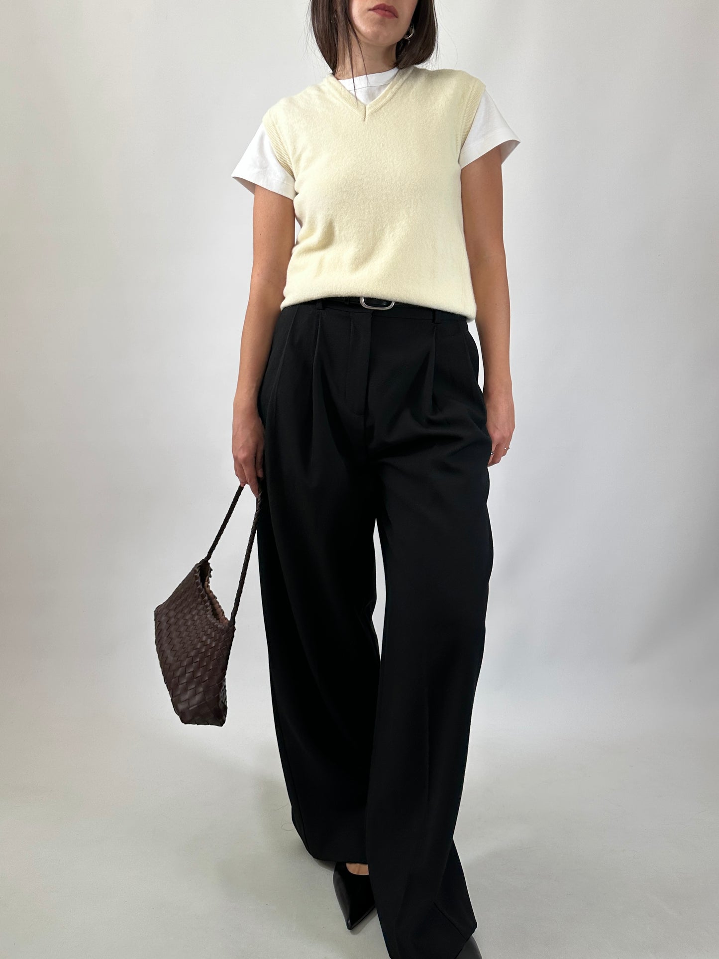 Butter Yellow Wool Sweater Vest