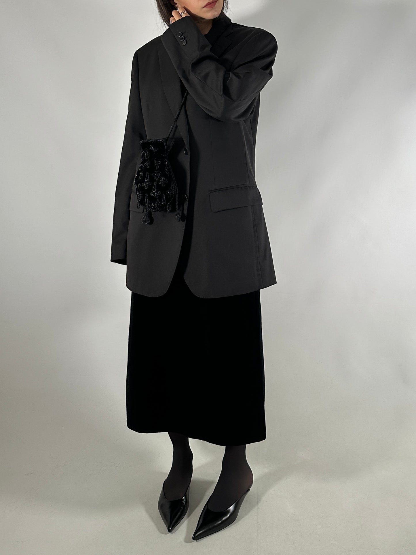 Vintage Black Tailored Blazer