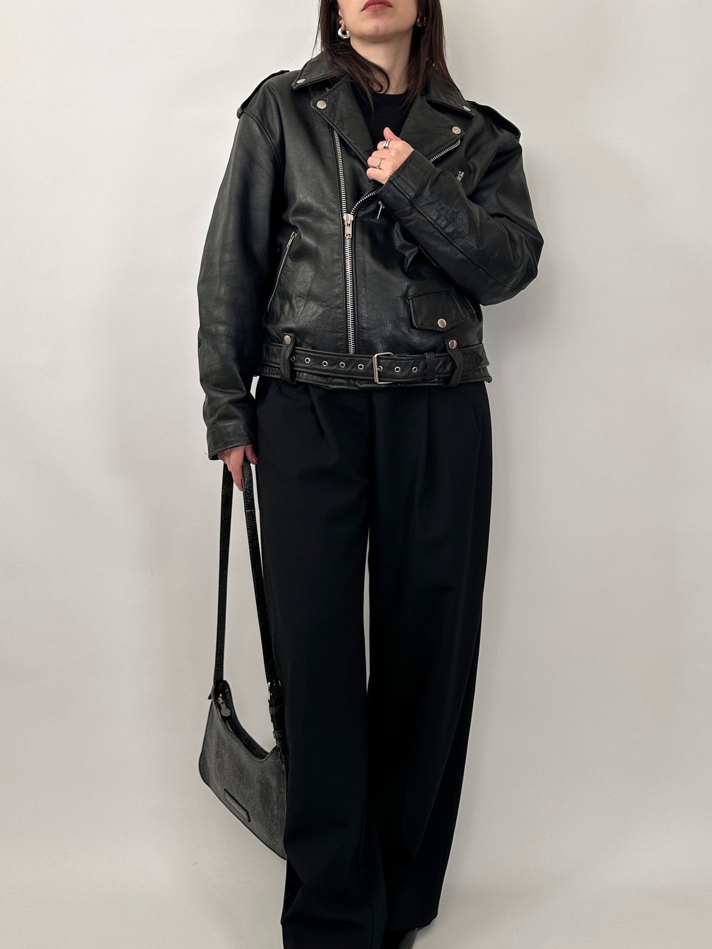 Vintage Leather Perfecto Biker Jacket