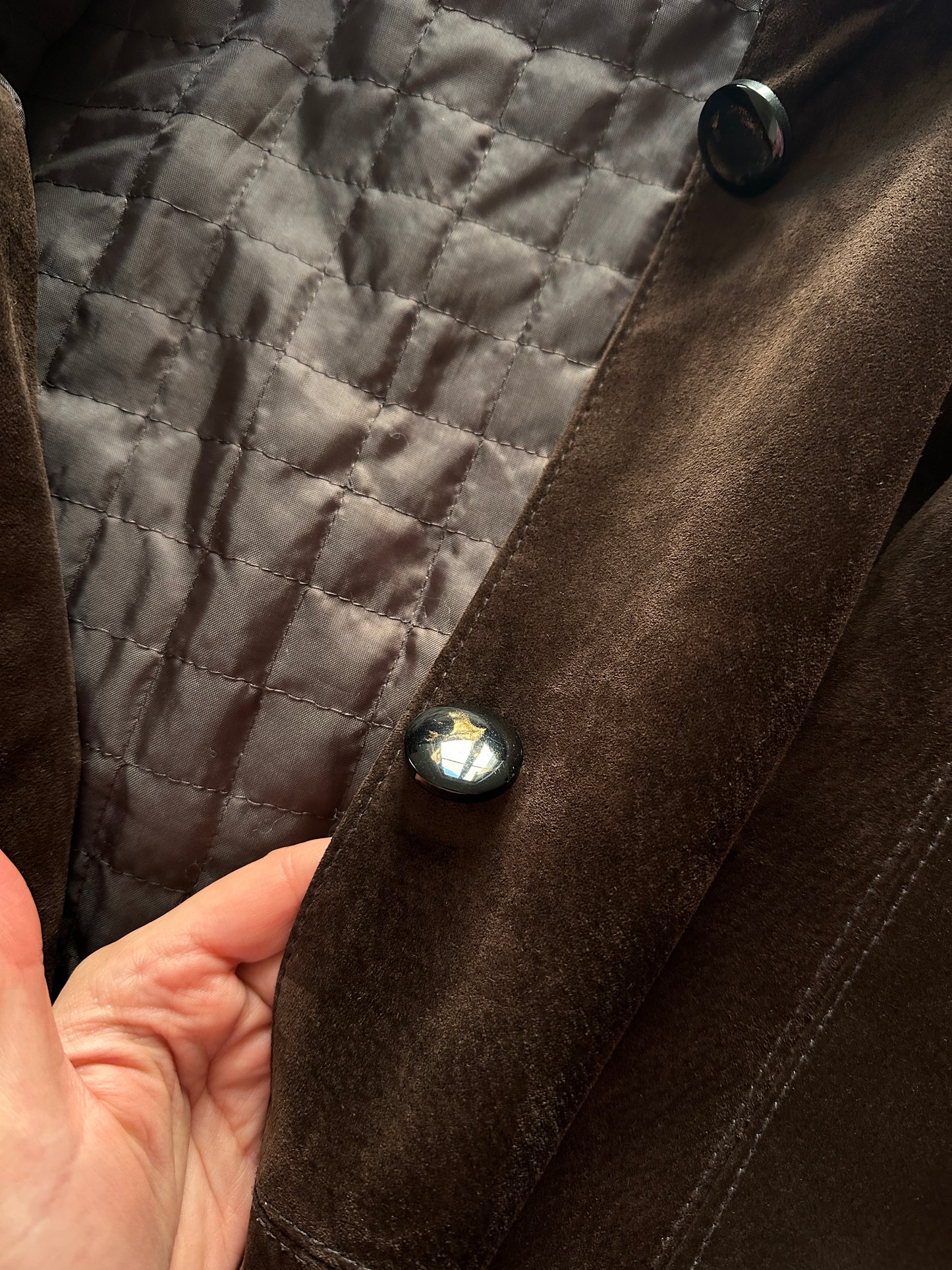 Chocolate Brown Suede Coat