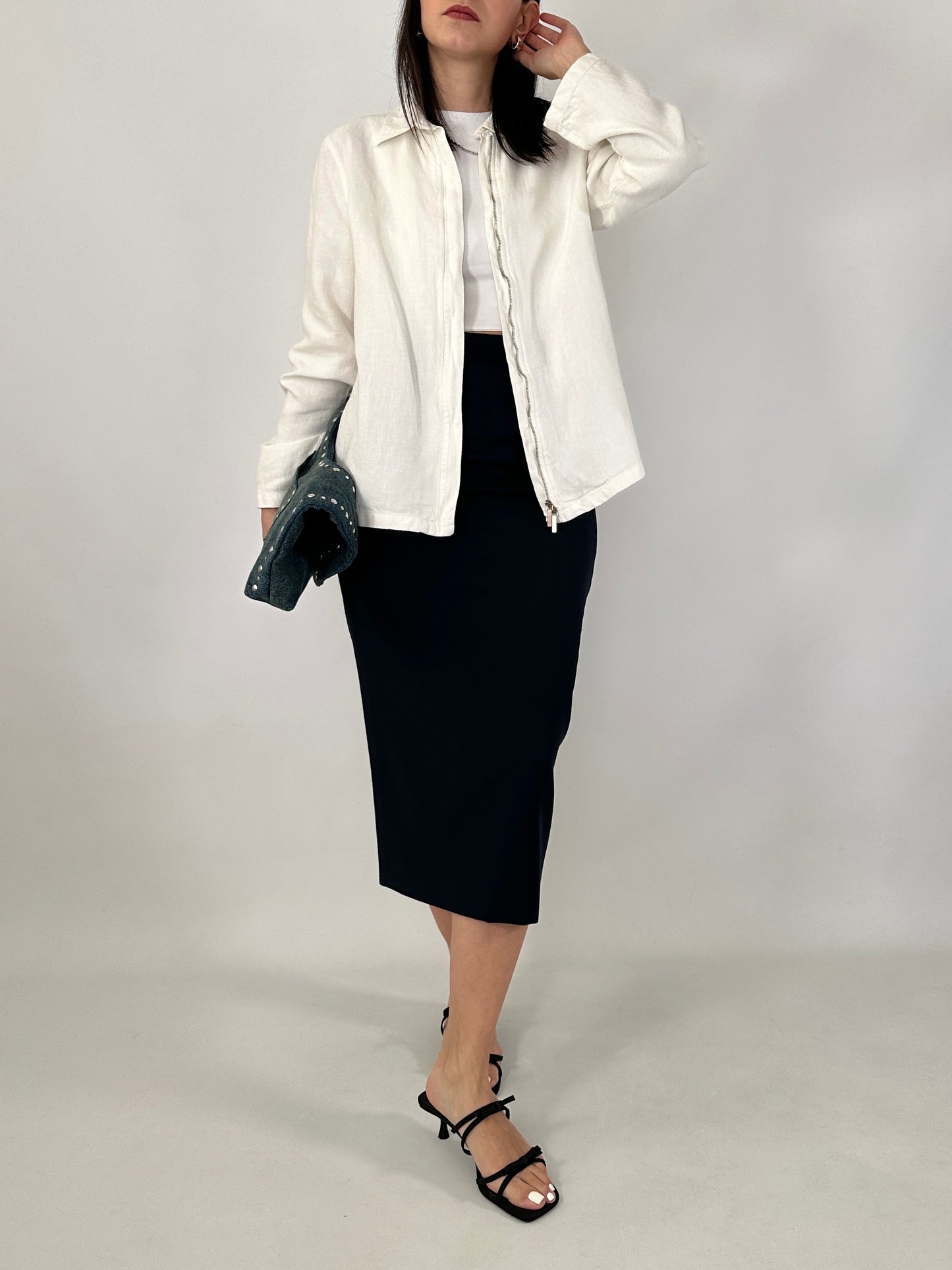 Max Mara zipped linen jacket