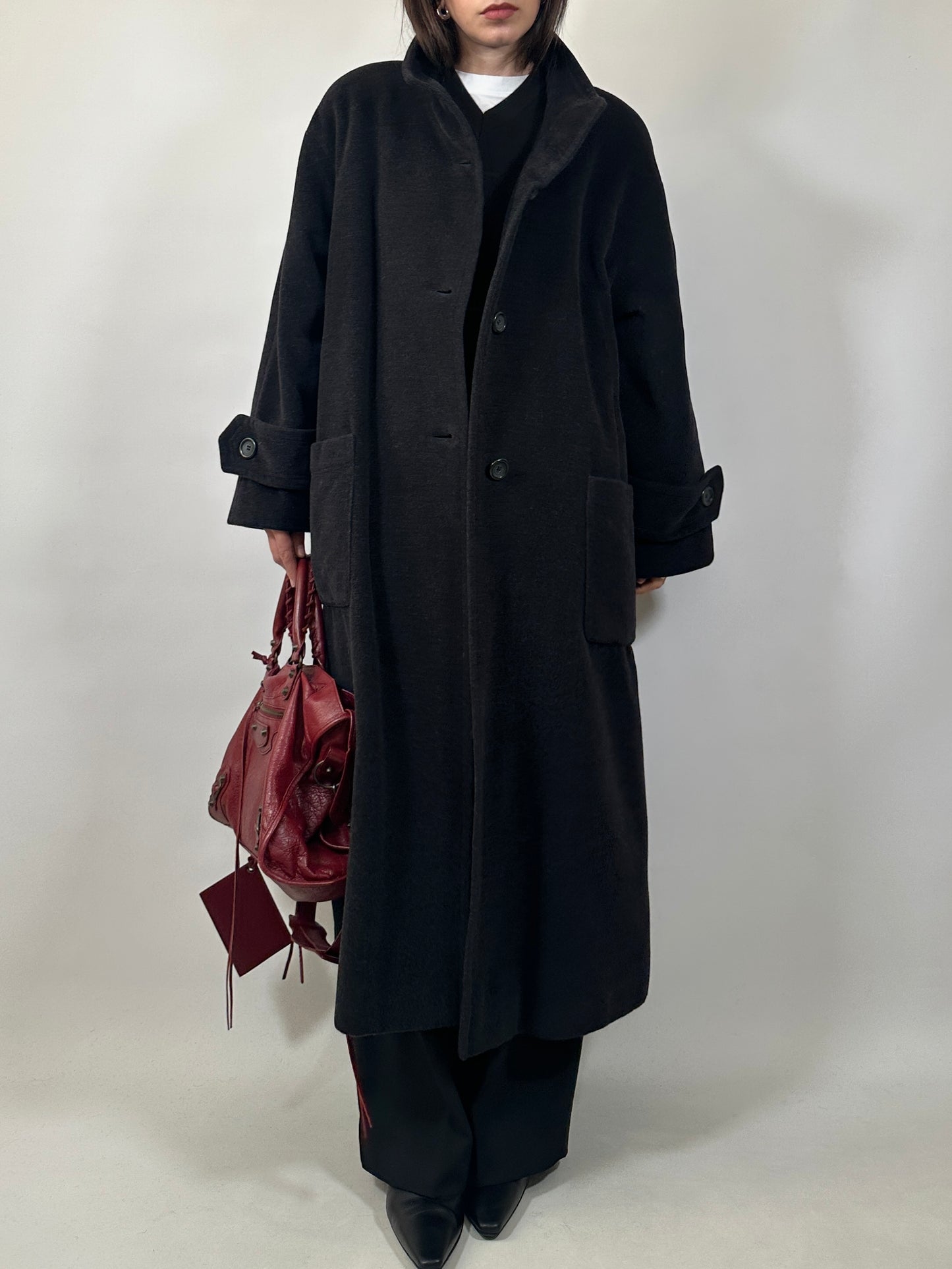 Oversized Vintage Funnel Neck Coat