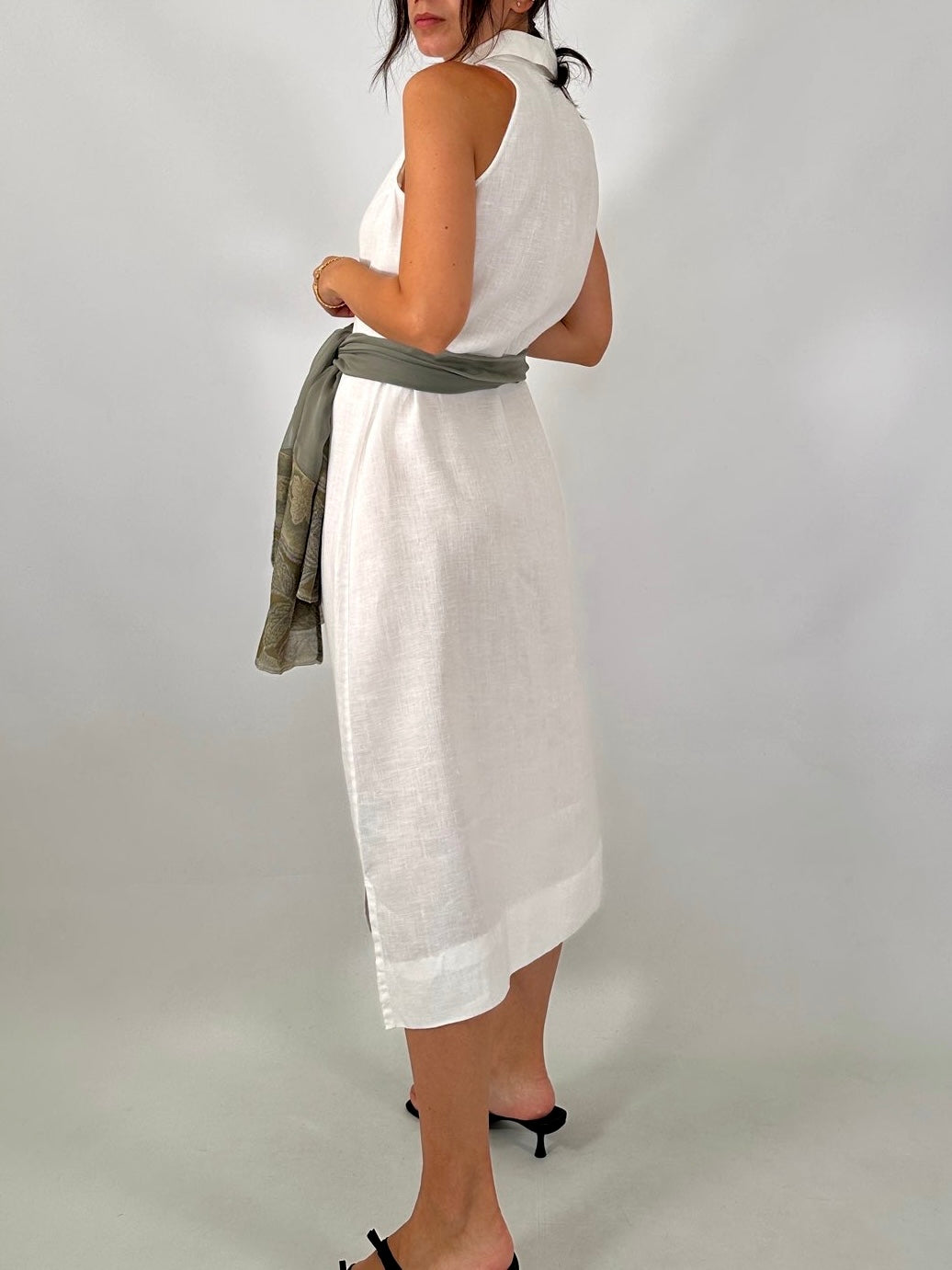 Pure linen chemisier dress