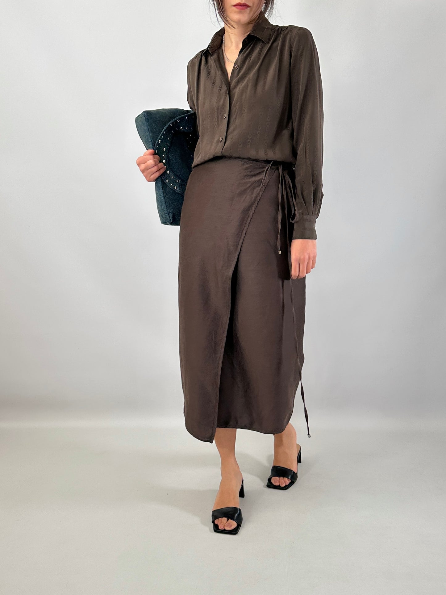 Vintage jacquard silk shirt