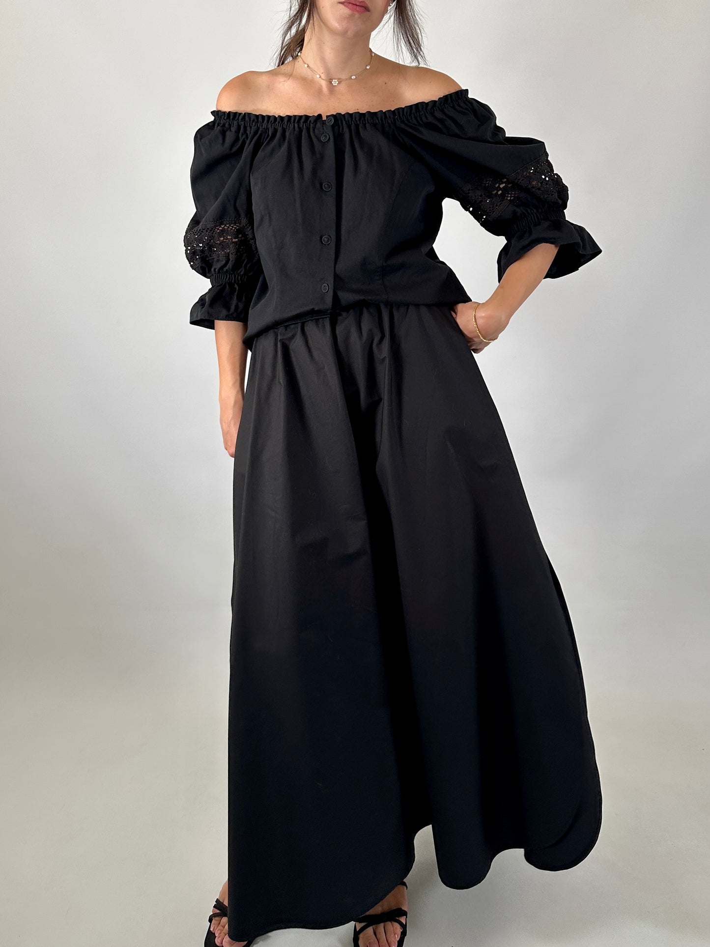 Boho off-shoulder blouse