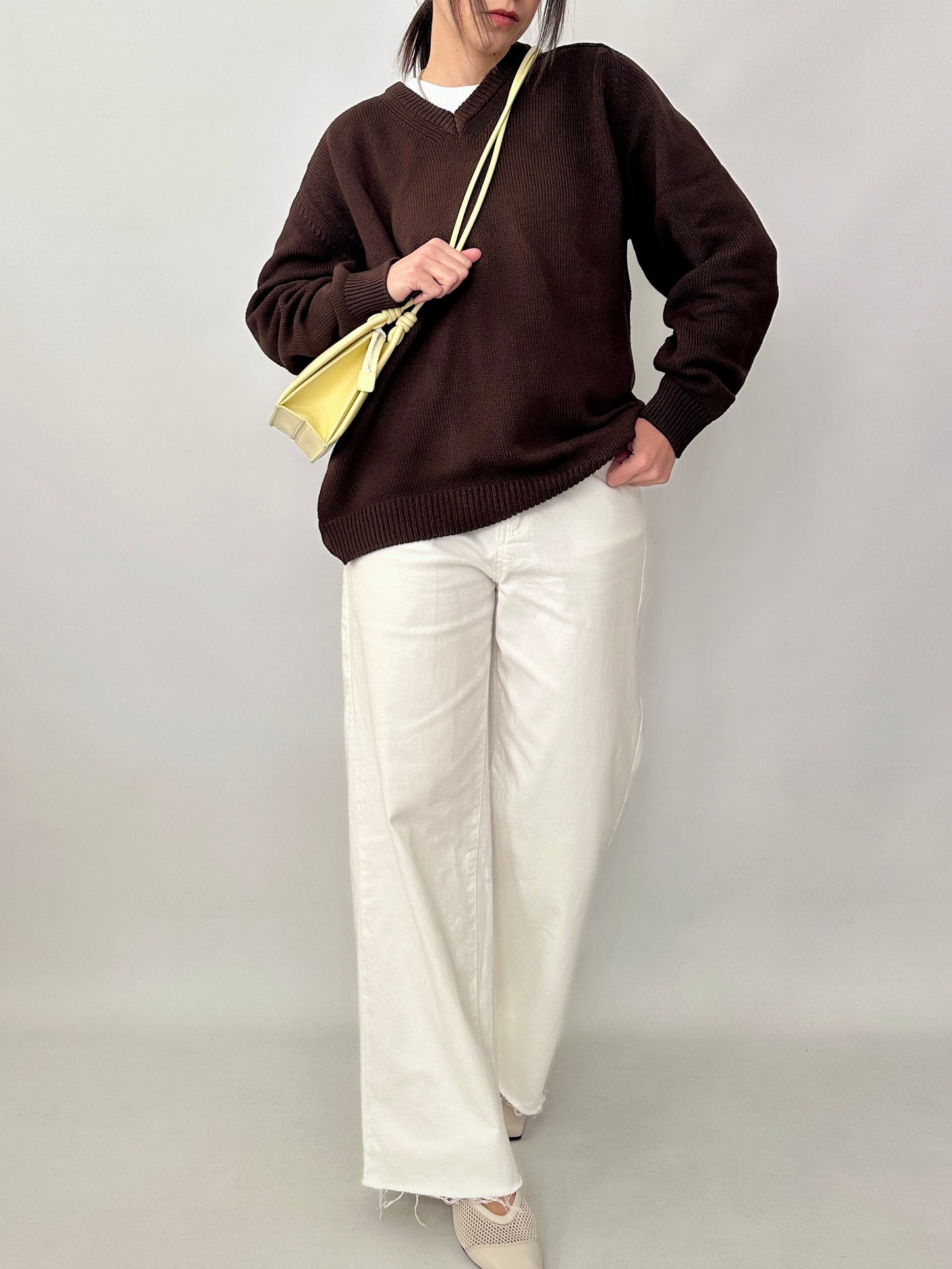 Chocolate knit sweater