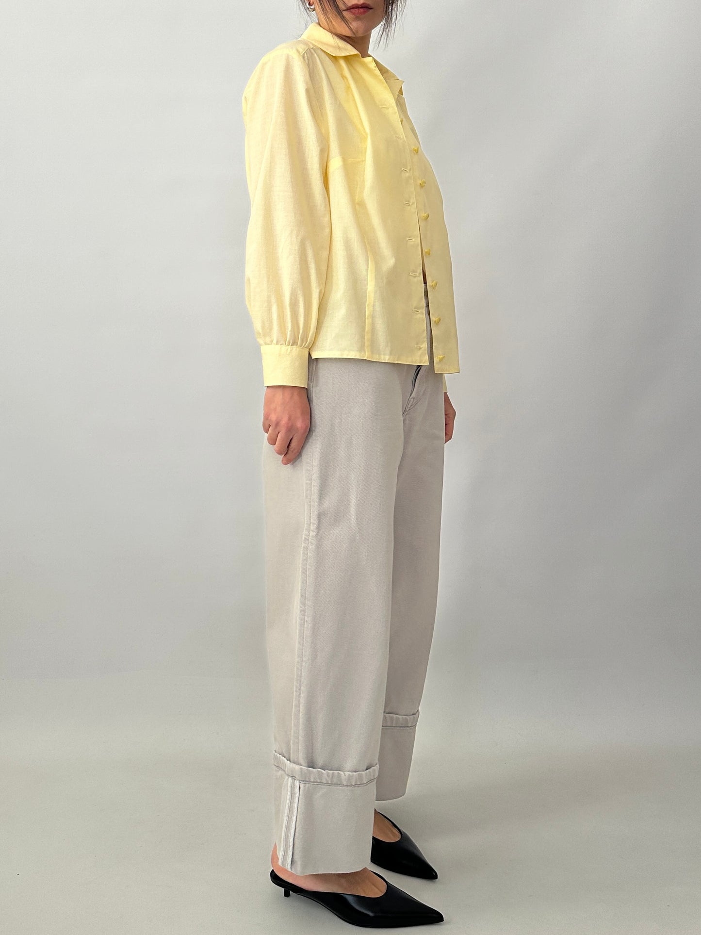 Butter yellow vintage shirt