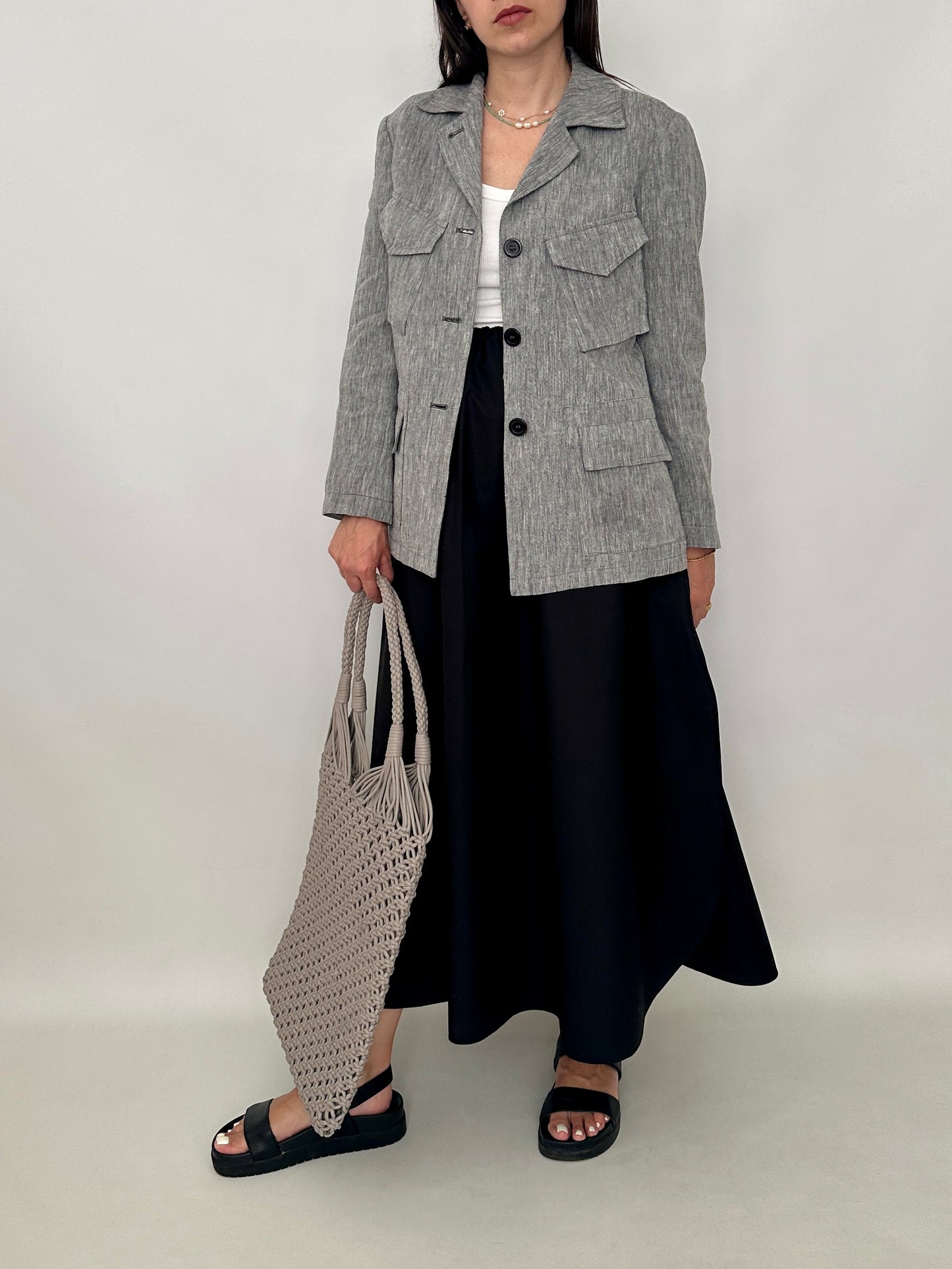 Max Mara pure linen utility jacket