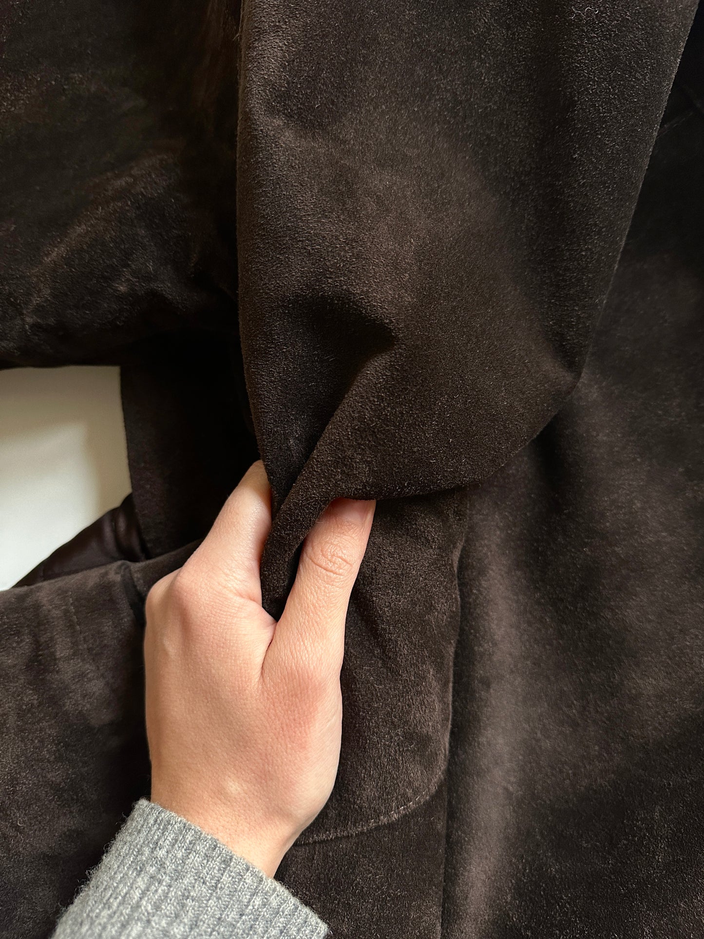 Vintage Suede Button-Up Jacket