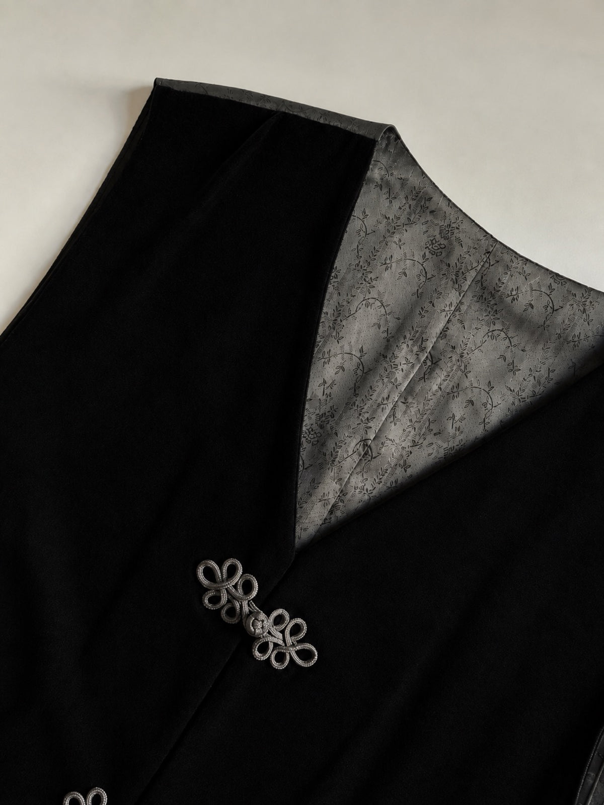 Velvet Vest with Frog Closures