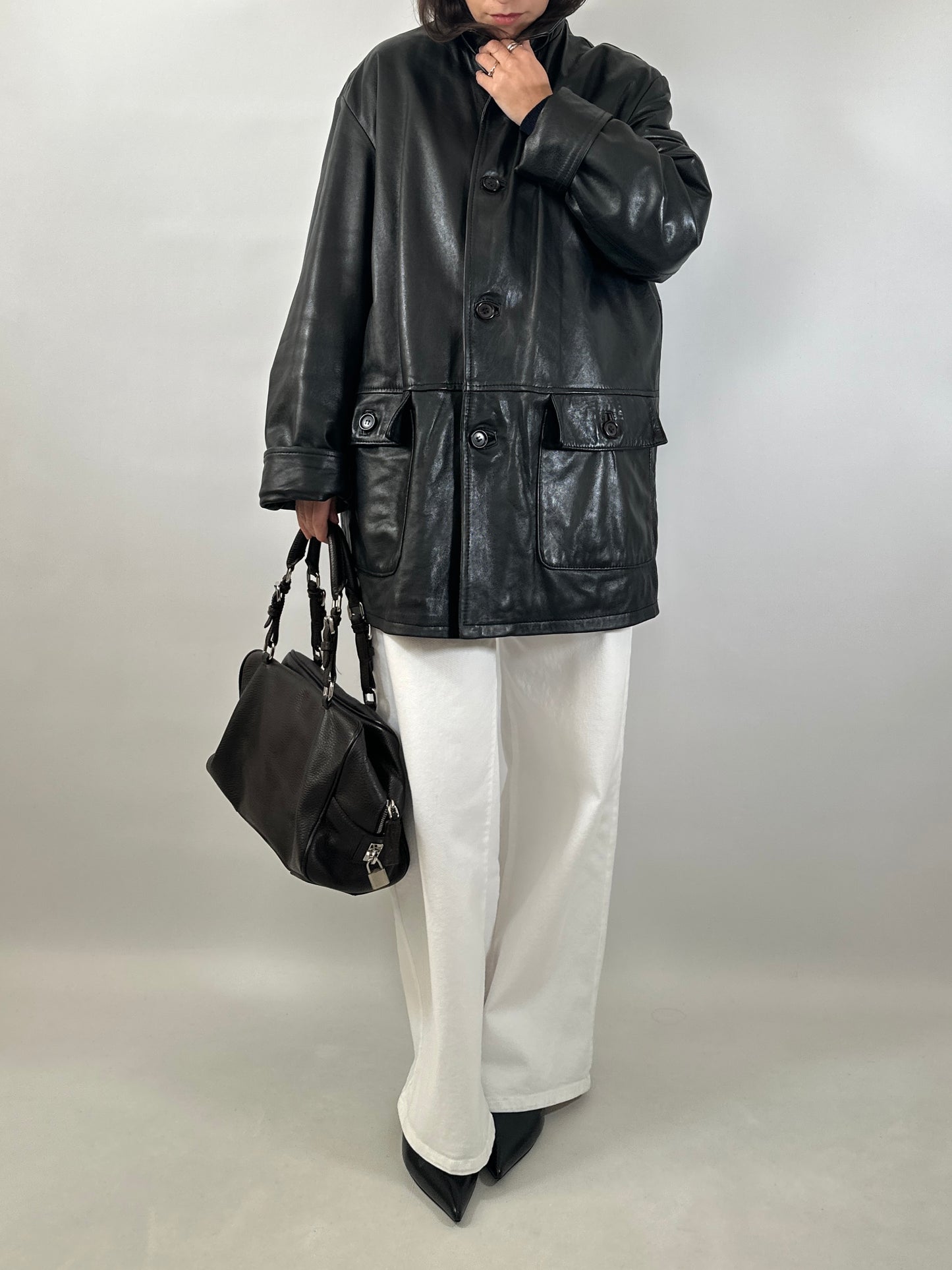 Soft Leather Utility Jacket