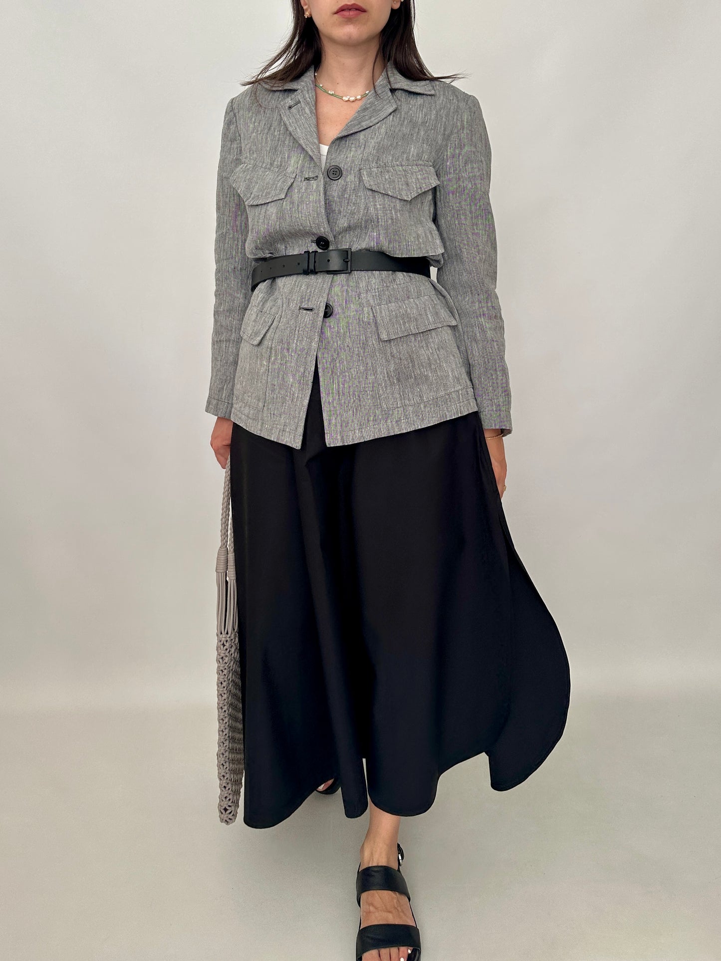 Max Mara pure linen utility jacket