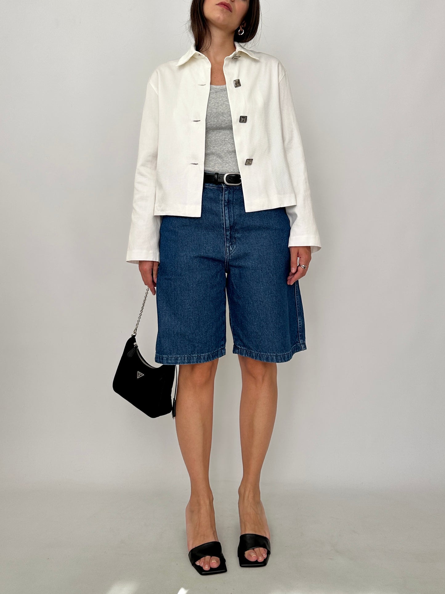 Genny Structured Cotton Boxy Fit Jacket